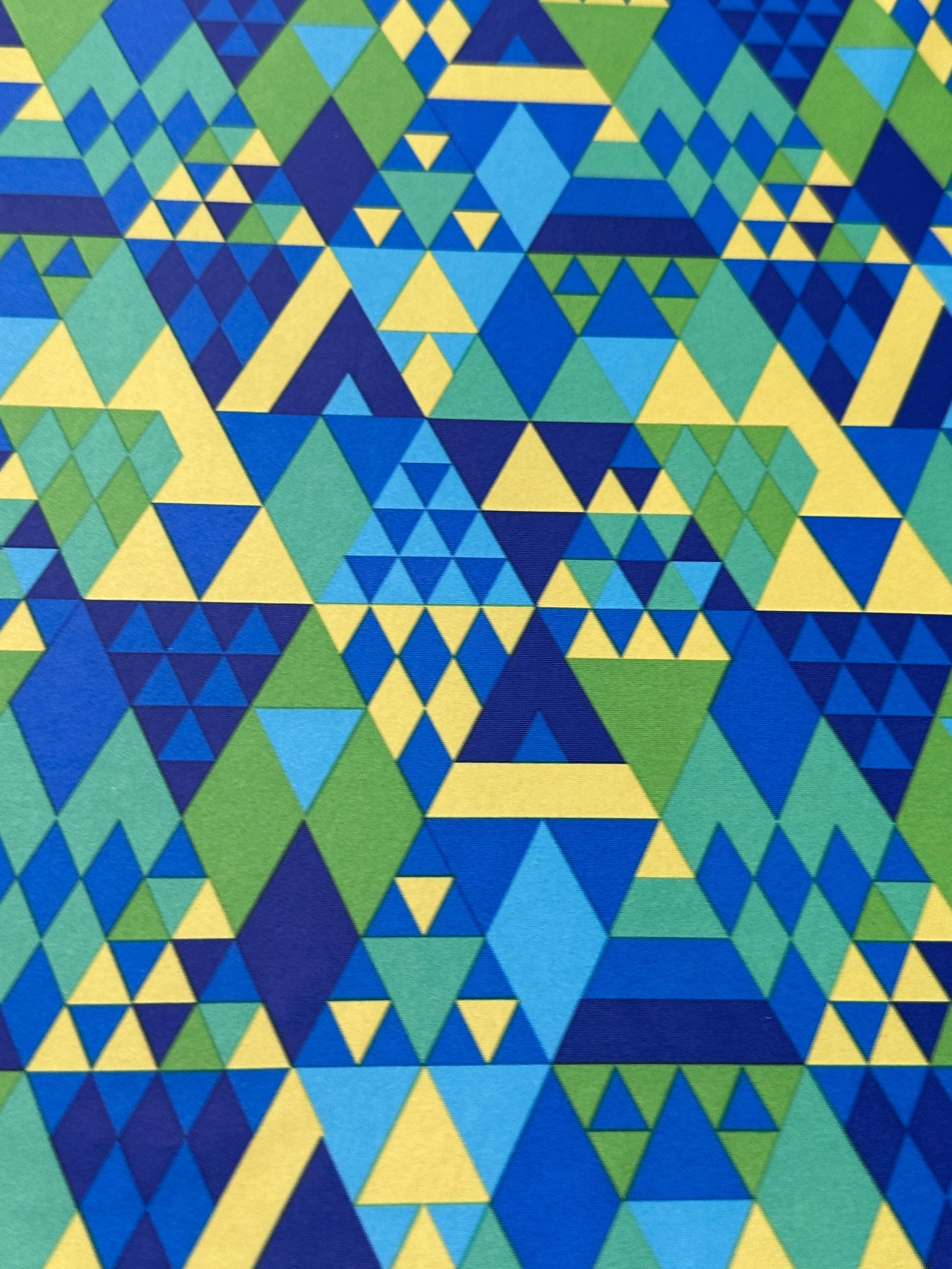 Triangle Print Nylon Spandex, colorfull spandex fabric, spandex for legging, fabric for dancewear, kikitextiles, printed Nylon Spandex, spandex store usa, spandex for woman, spandex on sale, spandex on discount, premium spandex