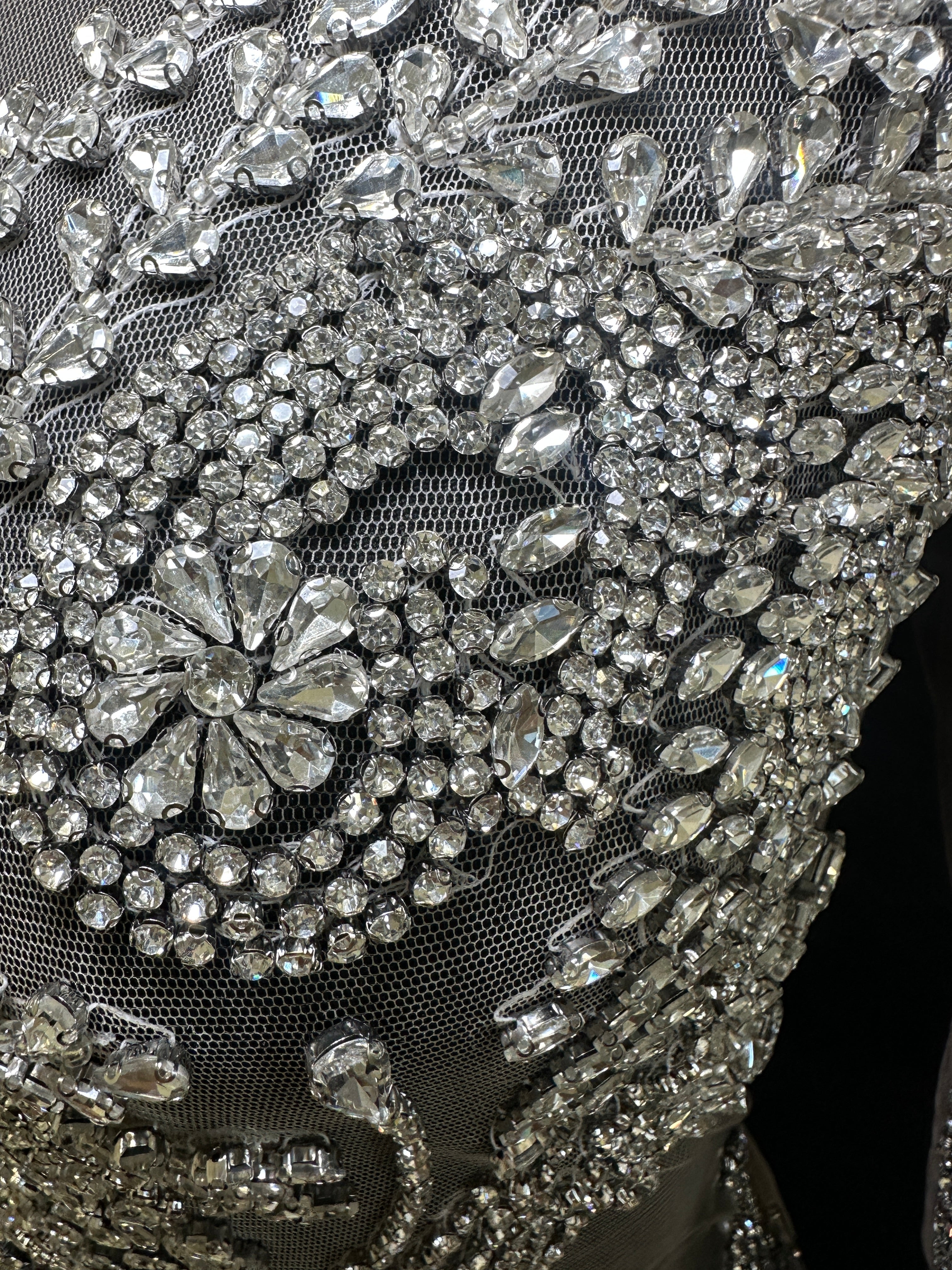 Laura Rhinestone Long Slevee Bodice Applique, sparkle crystal bodice, silver rhinestone applique, rhinestone bodice for woman, rhinestone bodice ,rhinestone beads, rhinestone applique, rhinestone applications, rhinestone, luxurious dress, flawless dress fabric, embellishment for dress, diy dress, decoration for dress, crystal applique for dresses, crafts for dress, bridal dress rhinestone, beaded mesh sequin bodice, beaded mesh fabric for dress, beaded bodice for dress, applique for gown, applique for dress