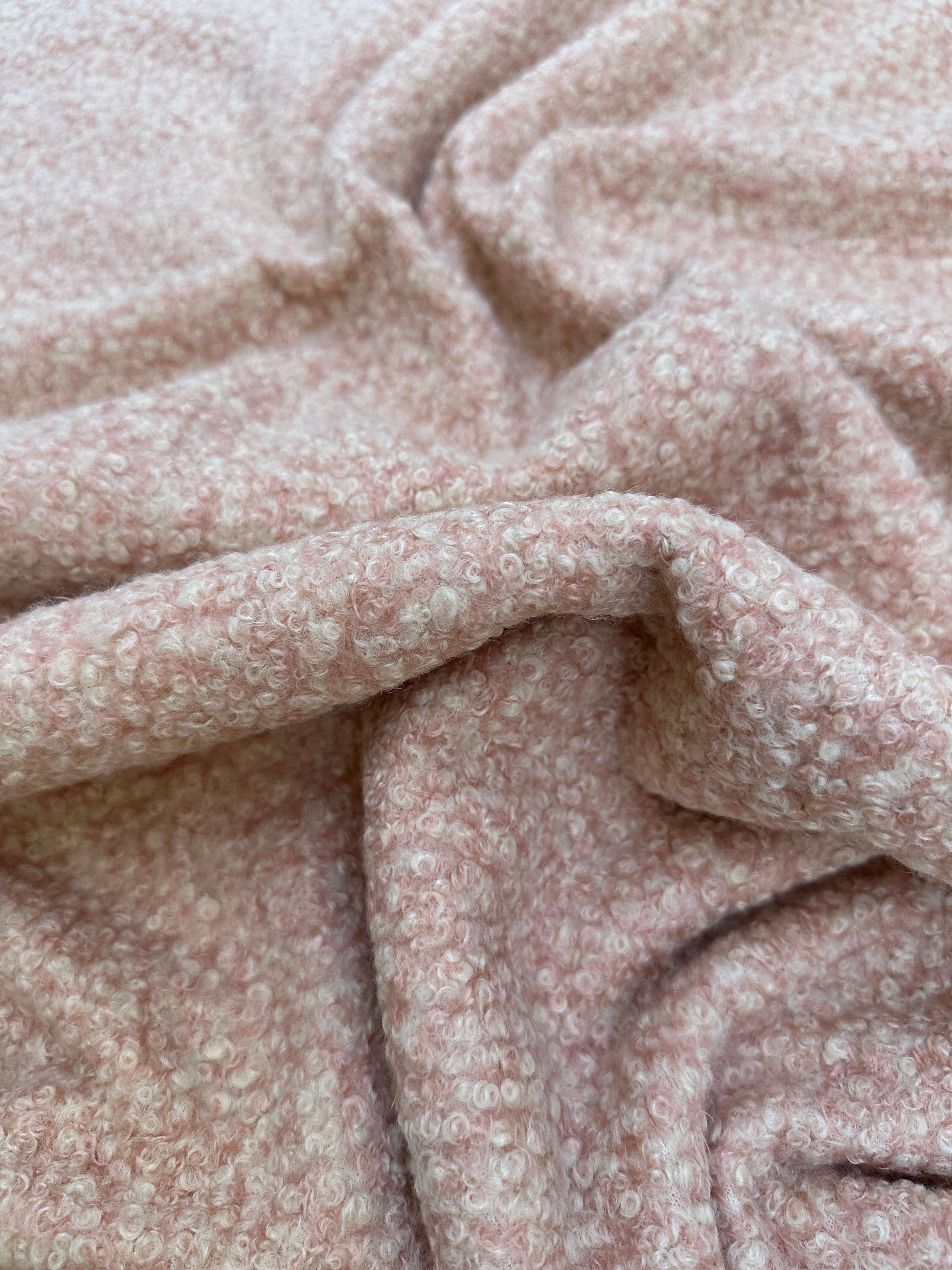 blush pink Lamb Premium Faux Wool, pink Faux Wool, light pink Faux Wool, Faux Wool for jacket, premium Faux Wool, Faux Wool for winter, winter collection, Faux Wool on sale, Faux Wool in low price