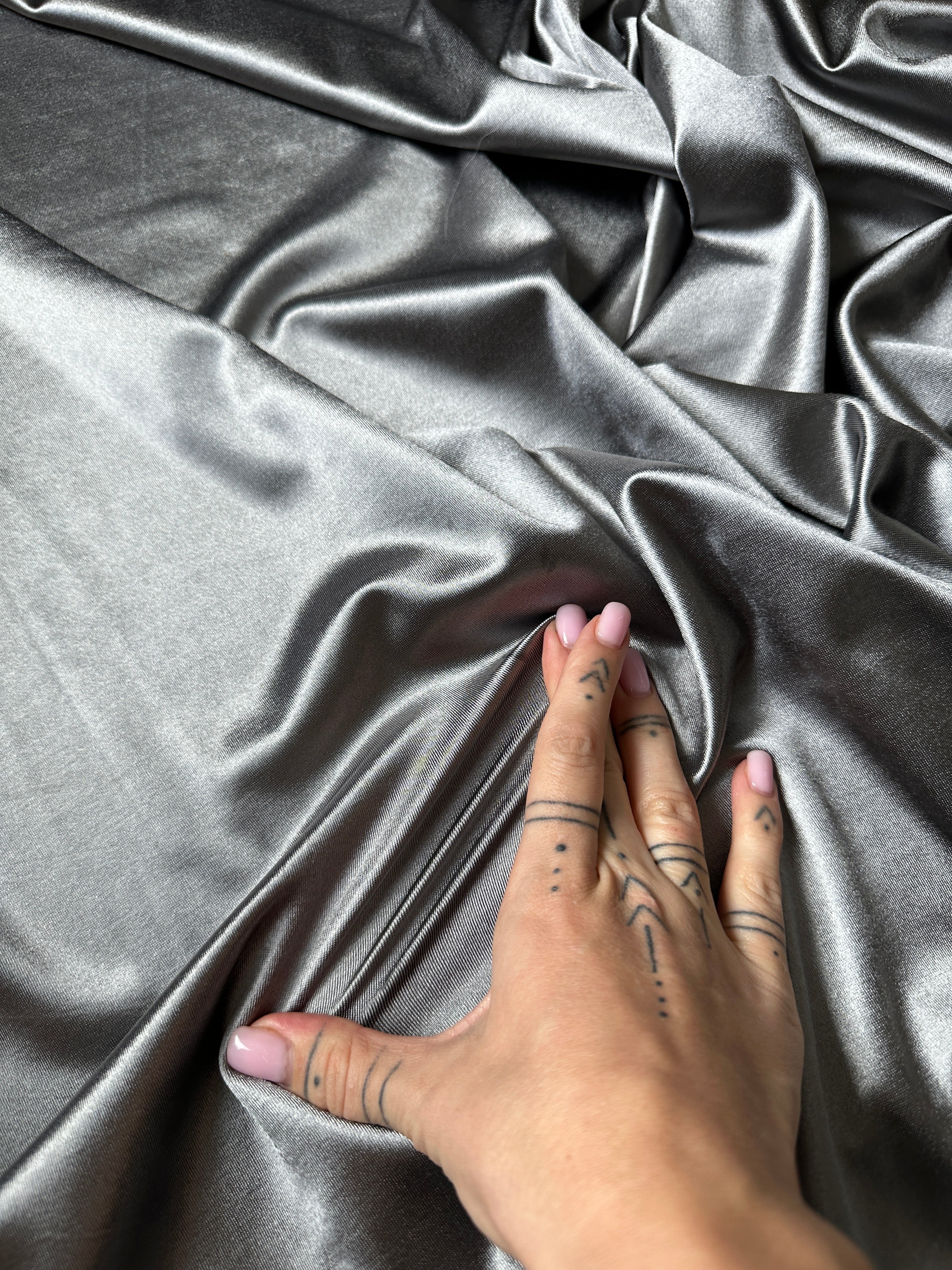 Silver Nylon Spandex, light silver nylon spandex, 4 Way Stretch nylon spandex, dark silver nylon spandex, shiny nylon spandex for woman, shiny nylon for bride, spandex for swim wear, premium spandex, spandex on sale, low price spandex