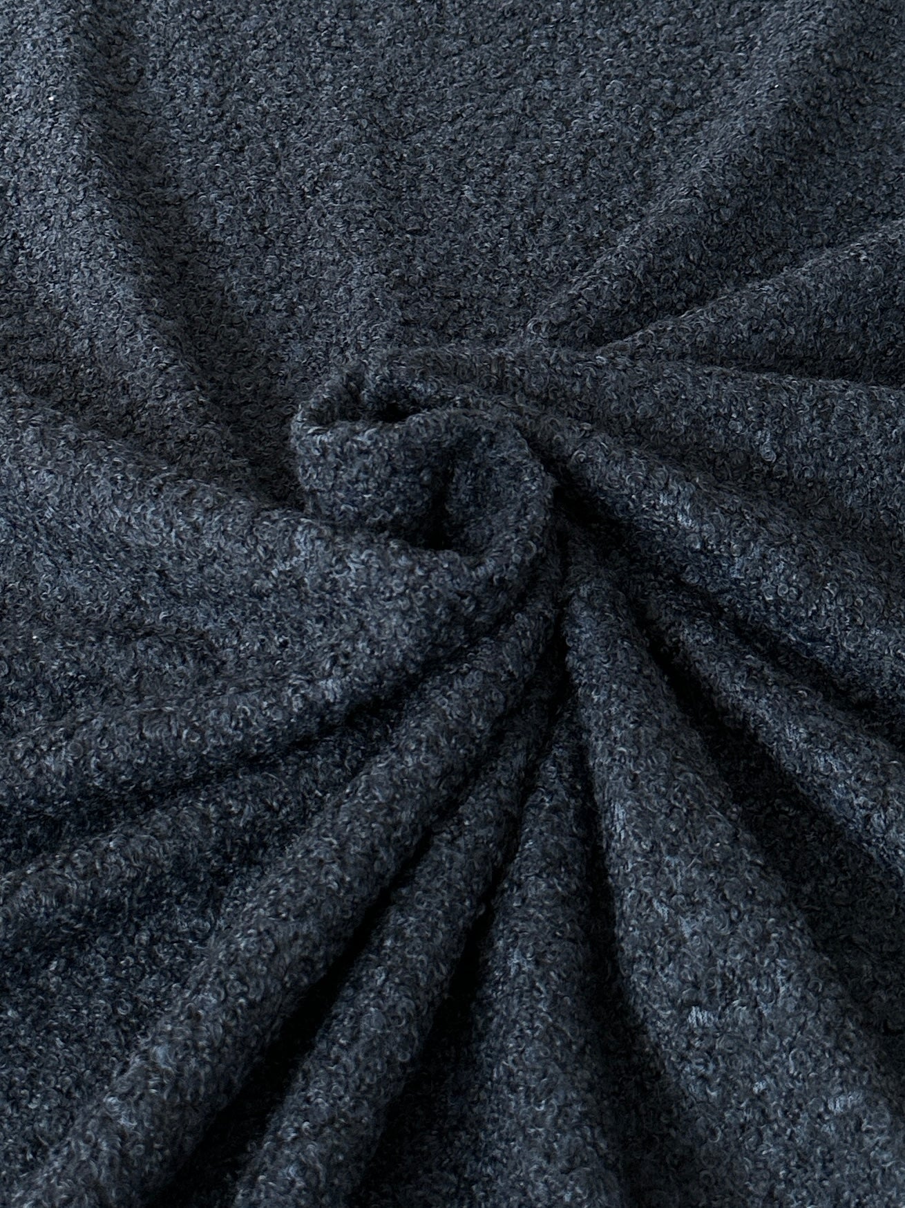navy Lamb Premium Faux Wool, blue Faux Wool, dark blue Faux Wool, Faux Wool for jacket, premium Faux Wool, Faux Wool for winter, winter collection, Faux Wool on sale, Faux Wool in low price