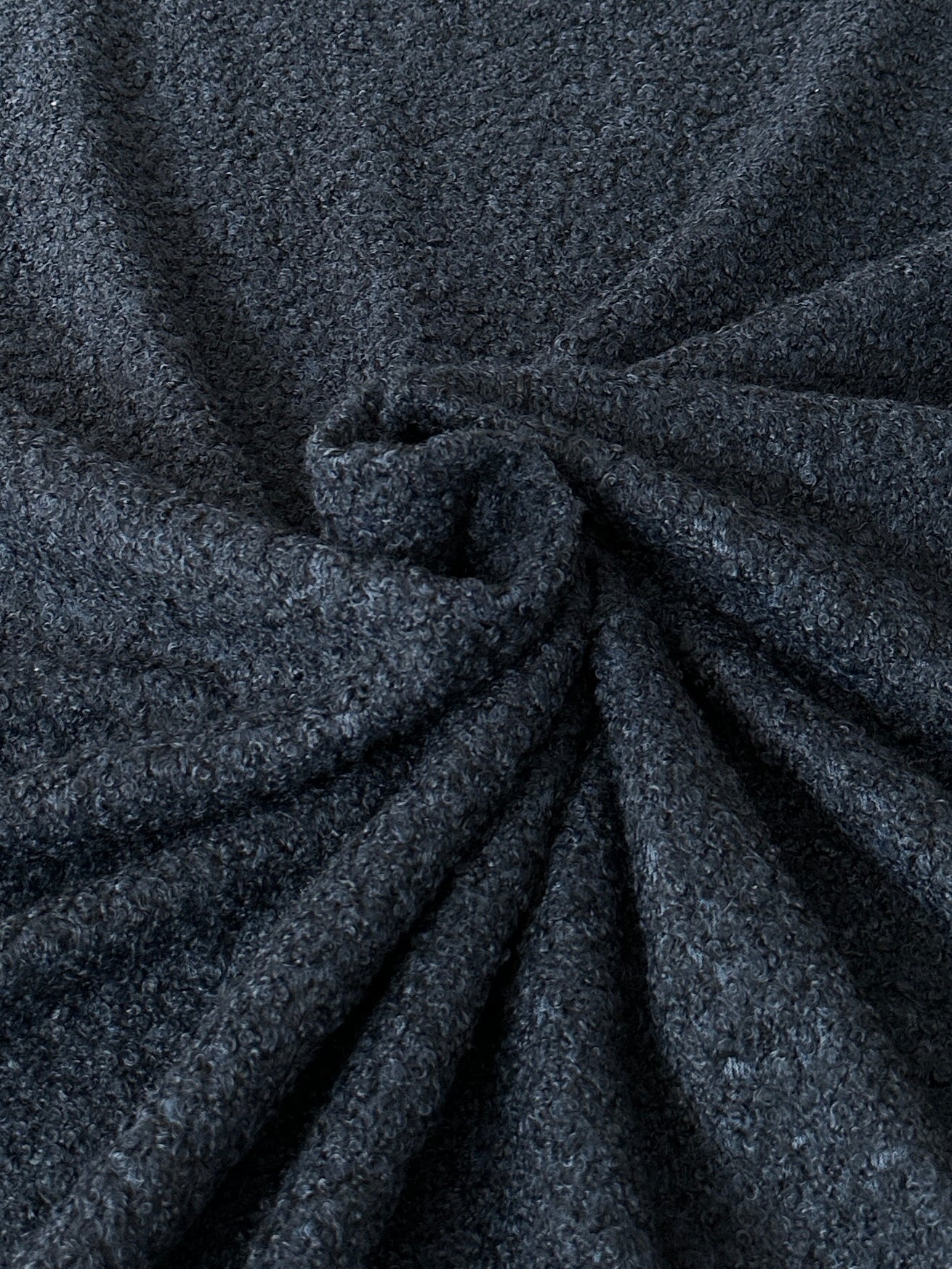 navy Lamb Premium Faux Wool, blue Faux Wool, dark blue Faux Wool, Faux Wool for jacket, premium Faux Wool, Faux Wool for winter, winter collection, Faux Wool on sale, Faux Wool in low price
