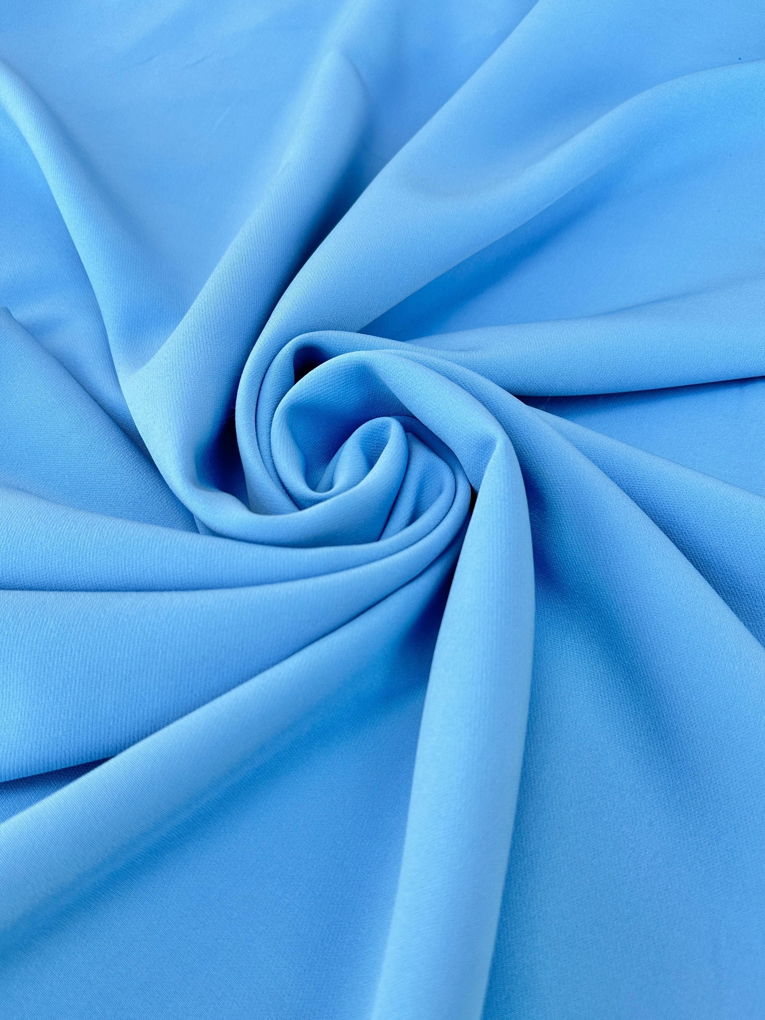 baby blue stretch crepe, Aqua Blue Stretch Crepe, blue stretch crepe, light blue stretch crepe, stretch crepe for woman, stretch crepe for bride,  crepe on discount, crepe in low price, crepe on sale, premium crepe, solid crepe, crepe, crepe fabric