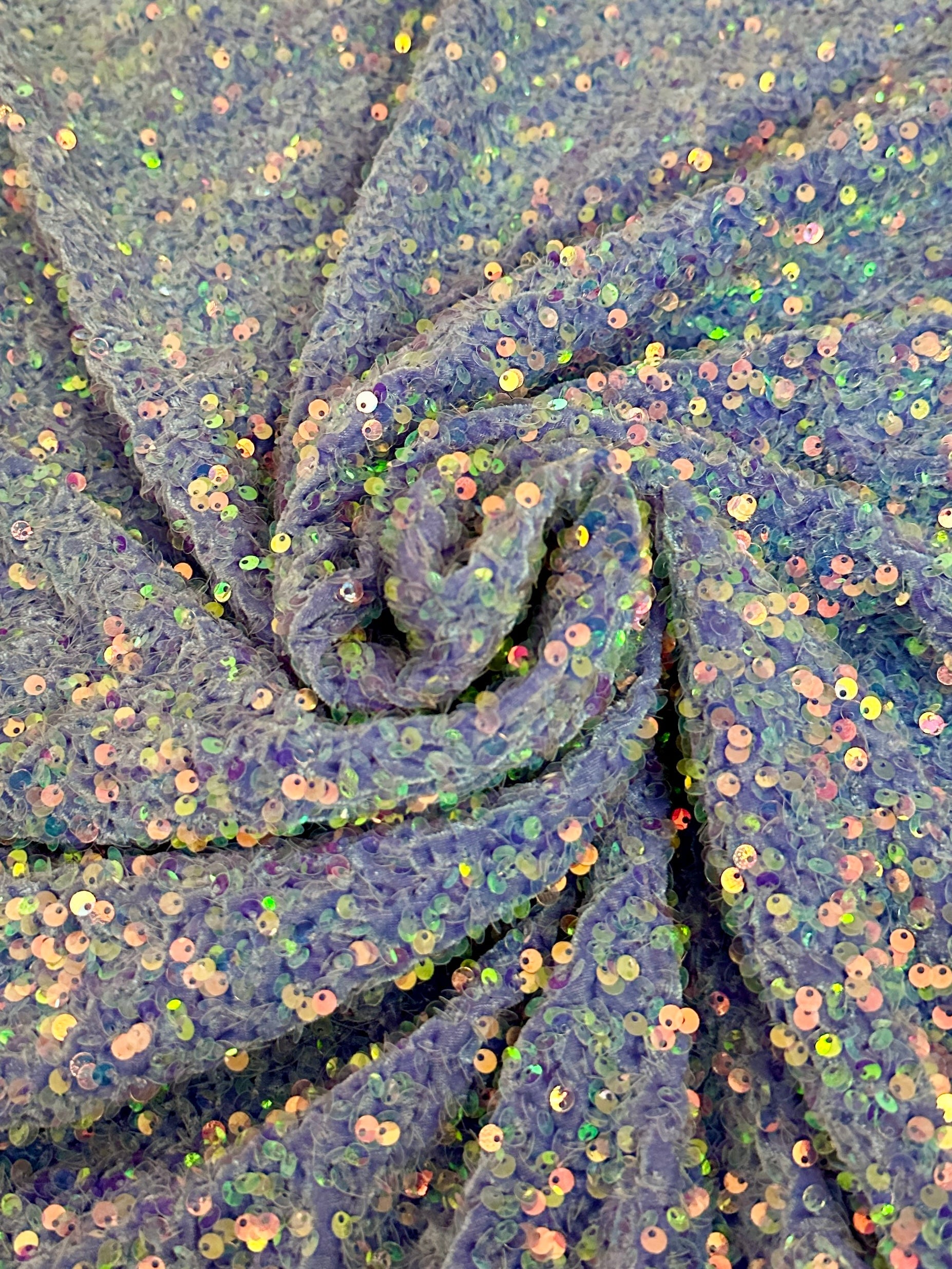 Iridescent Lavender Sequins Velvet, Fabric Store, Sewing Store, Cheap Fabric Store, Kiki Textiles, Textile by the Yard