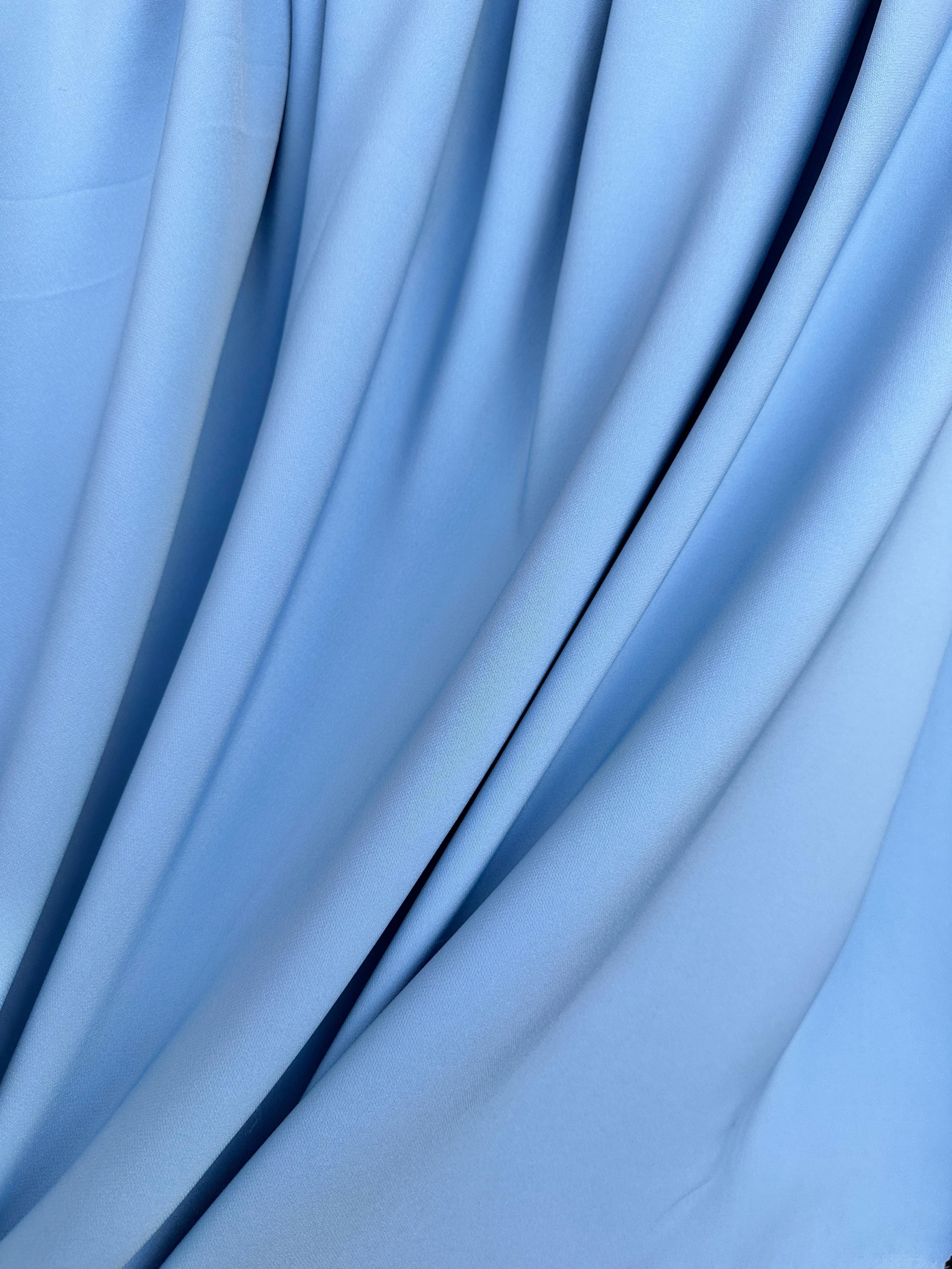 baby blue stretch crepe, Aqua Blue Stretch Crepe, blue stretch crepe, light blue stretch crepe, stretch crepe for woman, stretch crepe for bride,  crepe on discount, crepe in low price, crepe on sale, premium crepe, solid crepe, crepe, crepe fabric