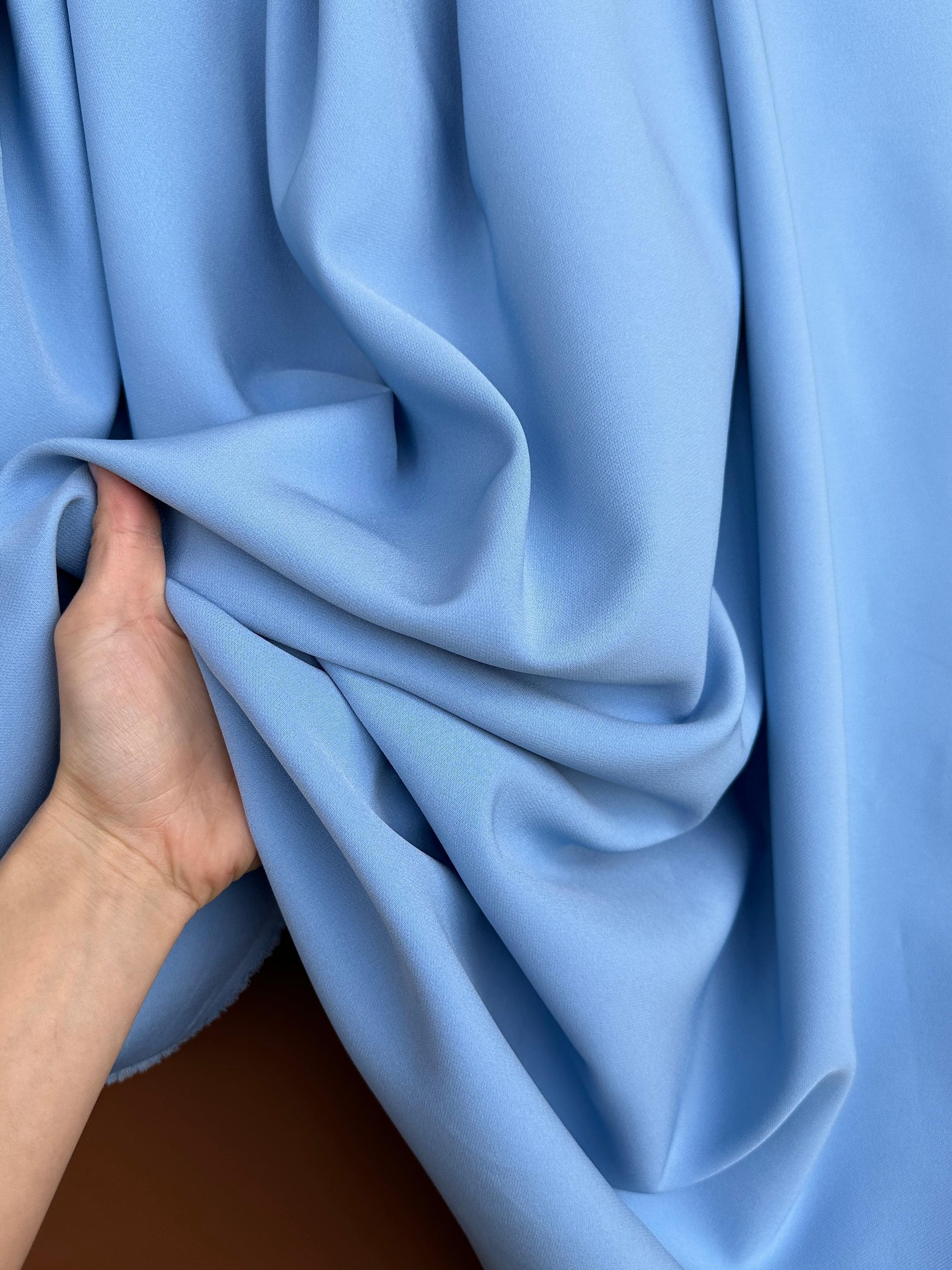 baby blue stretch crepe, Aqua Blue Stretch Crepe, blue stretch crepe, light blue stretch crepe, stretch crepe for woman, stretch crepe for bride,  crepe on discount, crepe in low price, crepe on sale, premium crepe, solid crepe, crepe, crepe fabric
