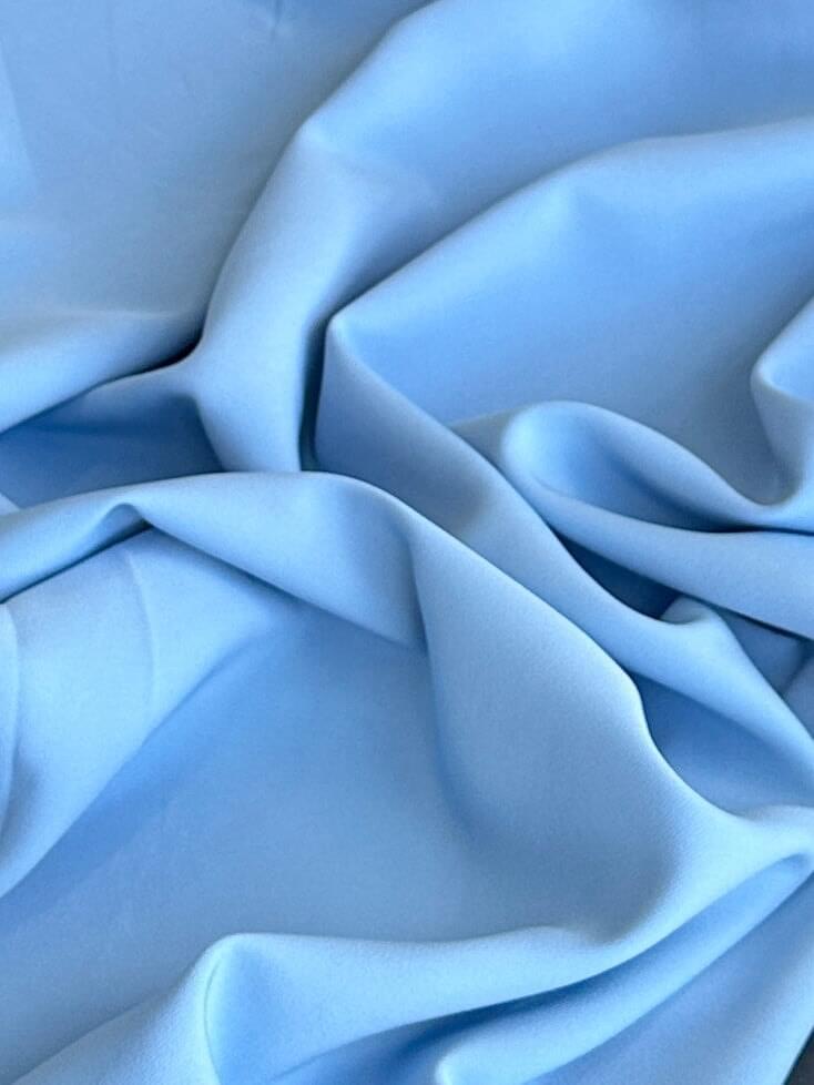 baby blue stretch crepe, Aqua Blue Stretch Crepe, blue stretch crepe, light blue stretch crepe, stretch crepe for woman, stretch crepe for bride,  crepe on discount, crepe in low price, crepe on sale, premium crepe, solid crepe, crepe, crepe fabric
