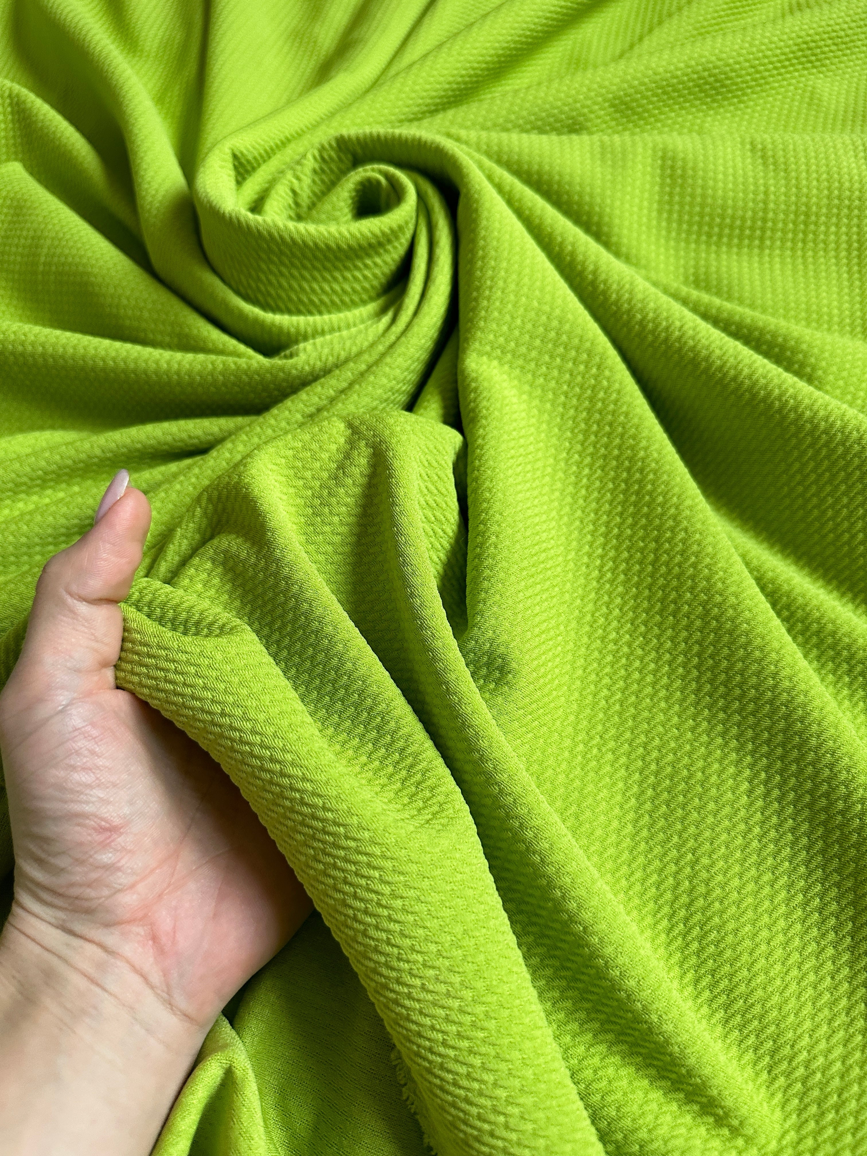 lime green liverpool knit, light green liverpool knit, green liverpool knit, dark green liverpool knit, knit for woman, knit for bride, knit on discount, knit on sale, knit for gown, liverpool knit for party wear, premium liverpool knit, kiki textile liverpool knit