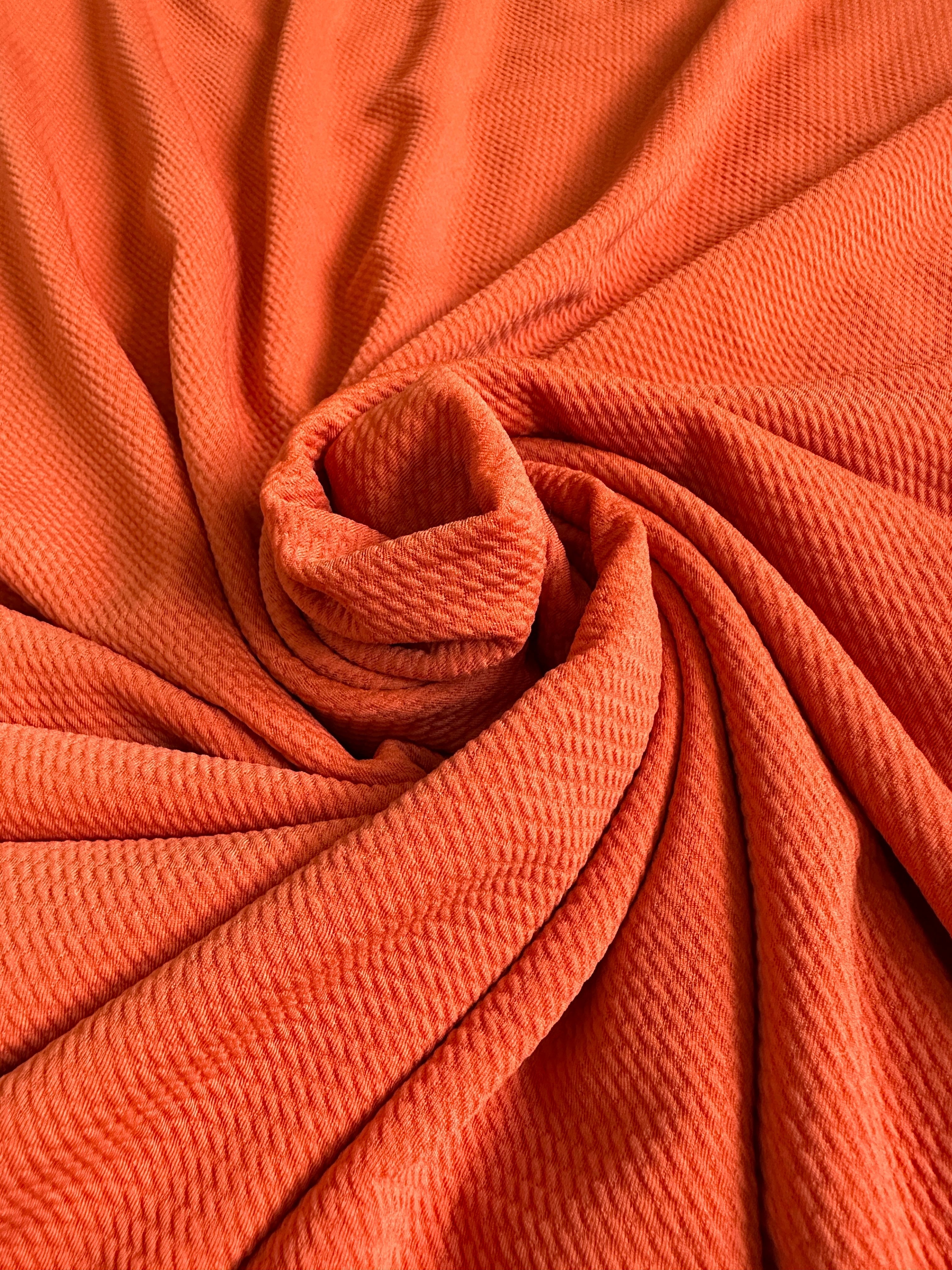 orange liverpool knit, dark orange liverpool knit, light orange liverpool knit, knit for woman, knit for bride, knit on discount, knit on sale, knit for gown, liverpool knit for party wear, premium liverpool knit, kiki textile liverpool knit