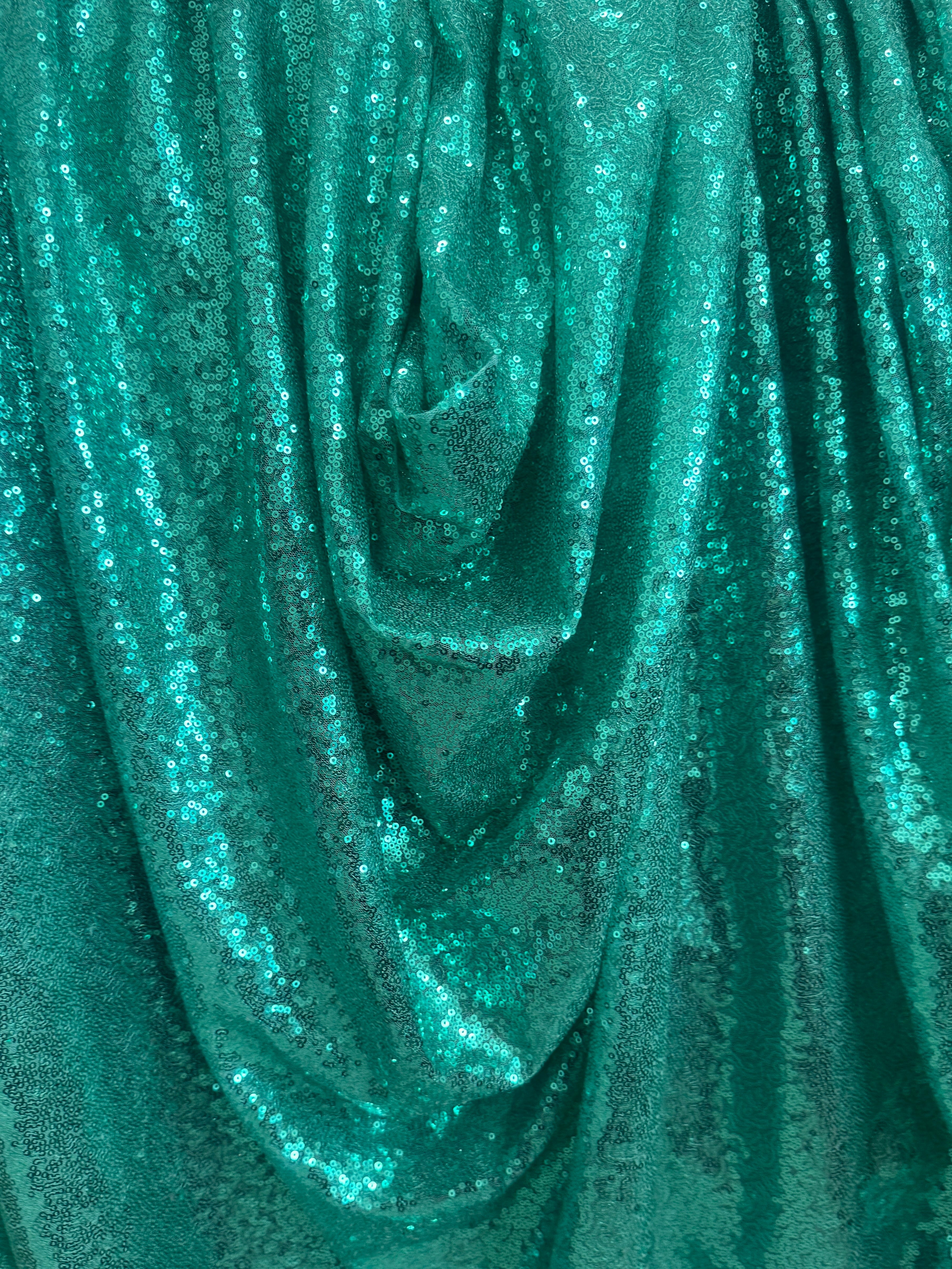 Mint Green Sequin on Mesh, online textile store, sewing, fabric store, sewing store, cheap fabric store, kiki textiles