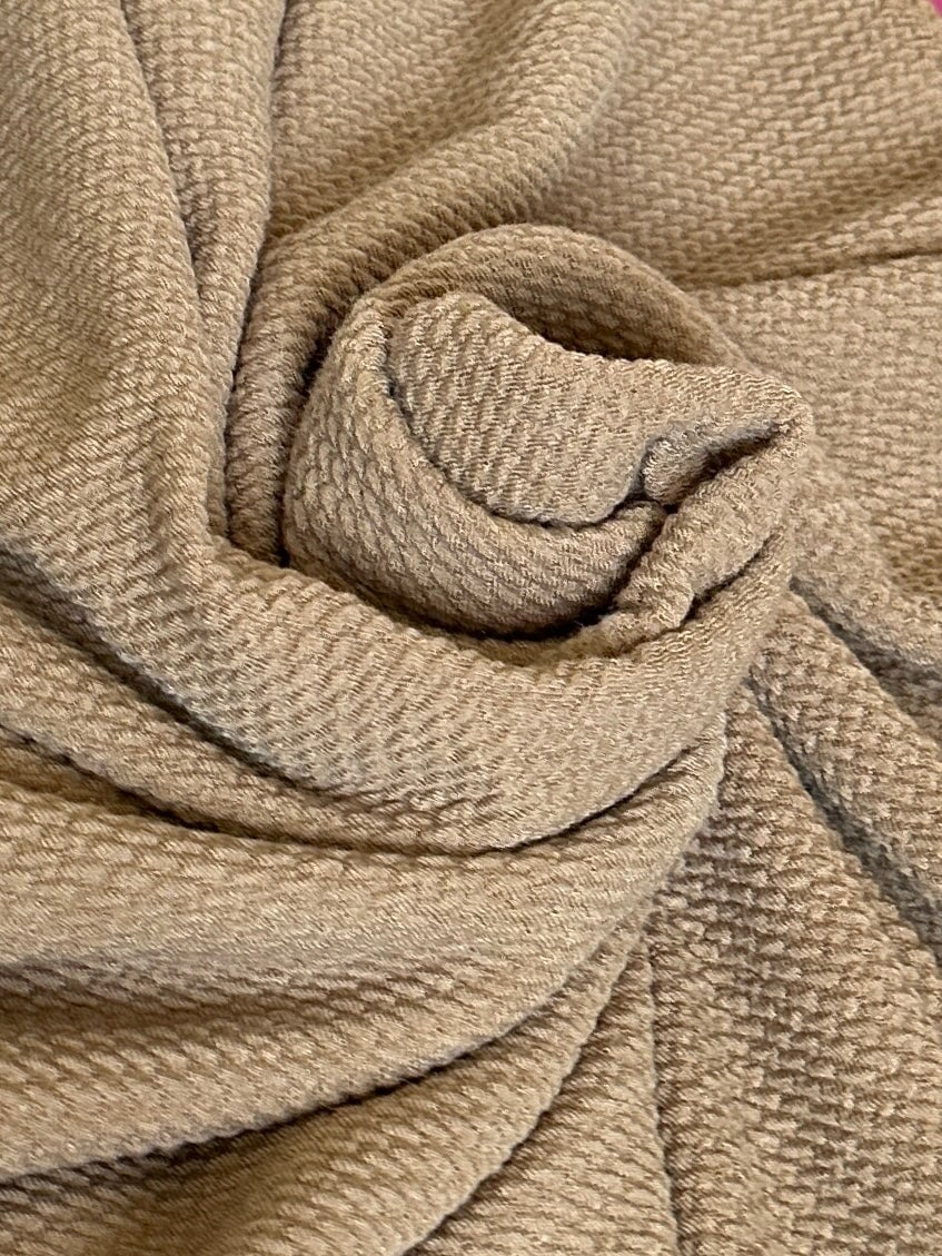  khaki liverpool knit, light brown liverpool knit, knit for woman, knit for bride, knit on discount, knit on sale, knit for gown, liverpool knit for party wear, premium liverpool knit, kiki textile liverpool knit