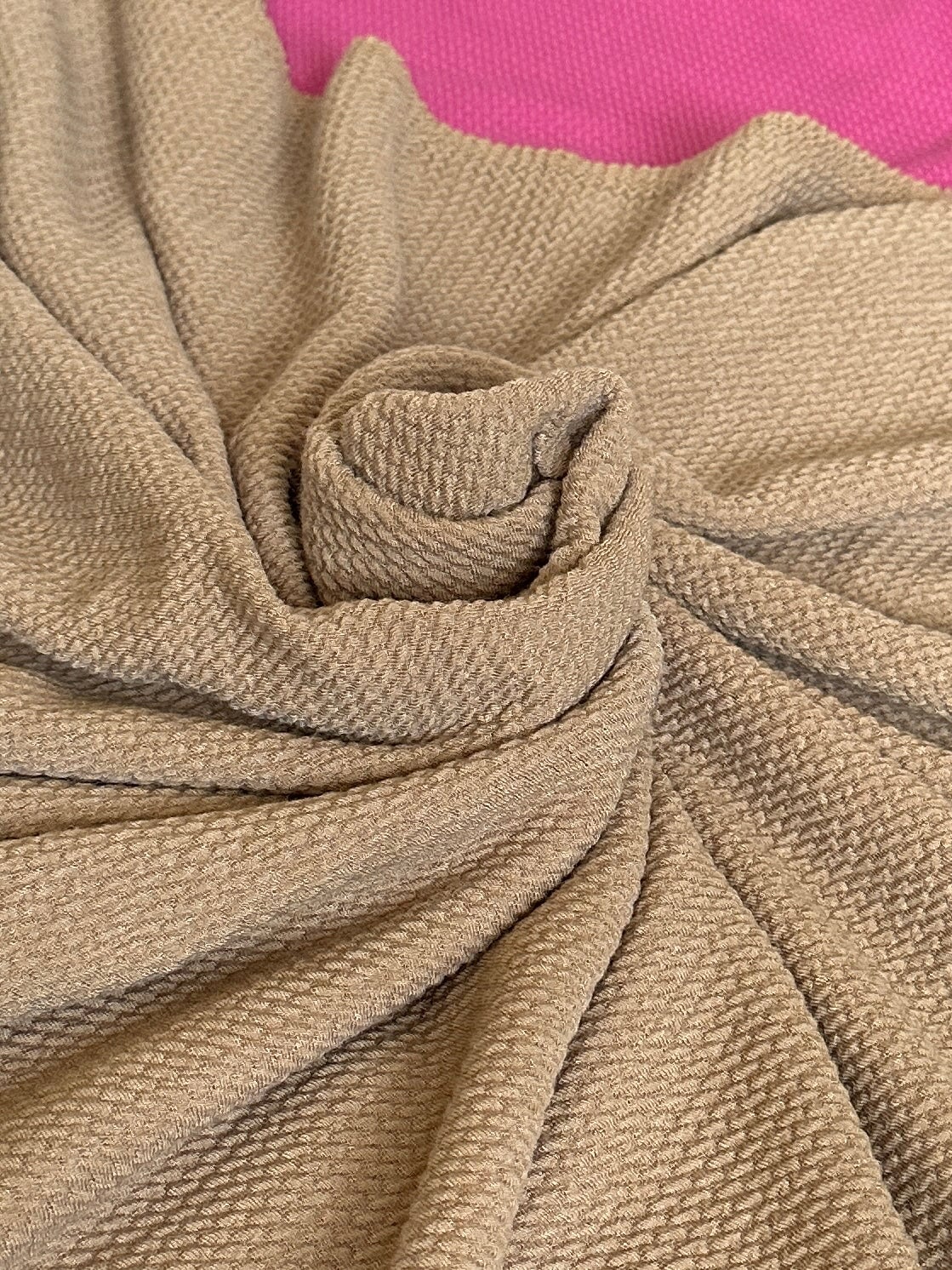  khaki liverpool knit, light brown liverpool knit, knit for woman, knit for bride, knit on discount, knit on sale, knit for gown, liverpool knit for party wear, premium liverpool knit, kiki textile liverpool knit
