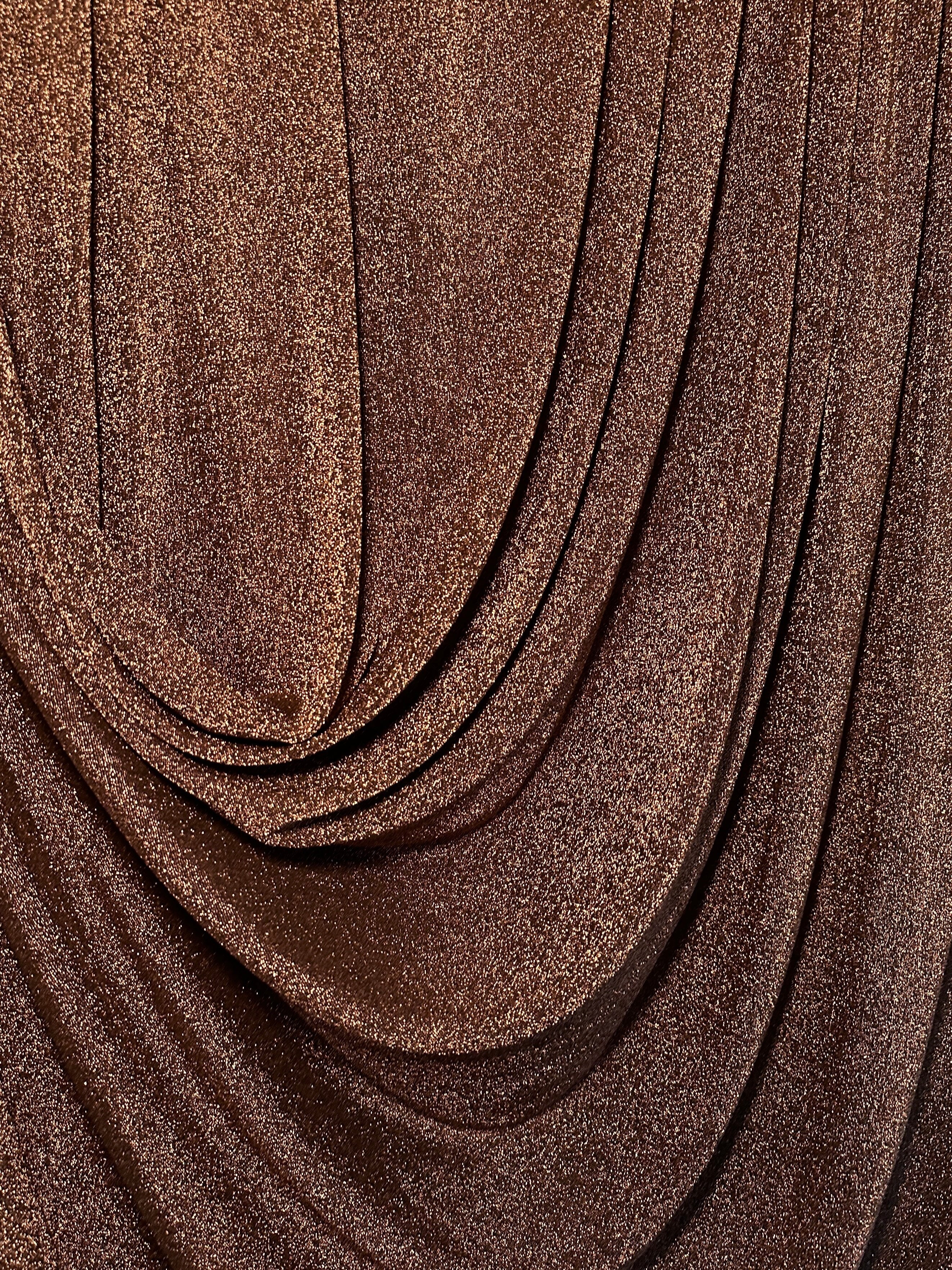 bronze copper spandex lurex knit, bronze Lurex Knit, copper Lurex Knit, Lurex Knit for woman, Lurex Knit for bride, Lurex Knit in low price, Lurex Knit on discount, premium quality Lurex Knit 