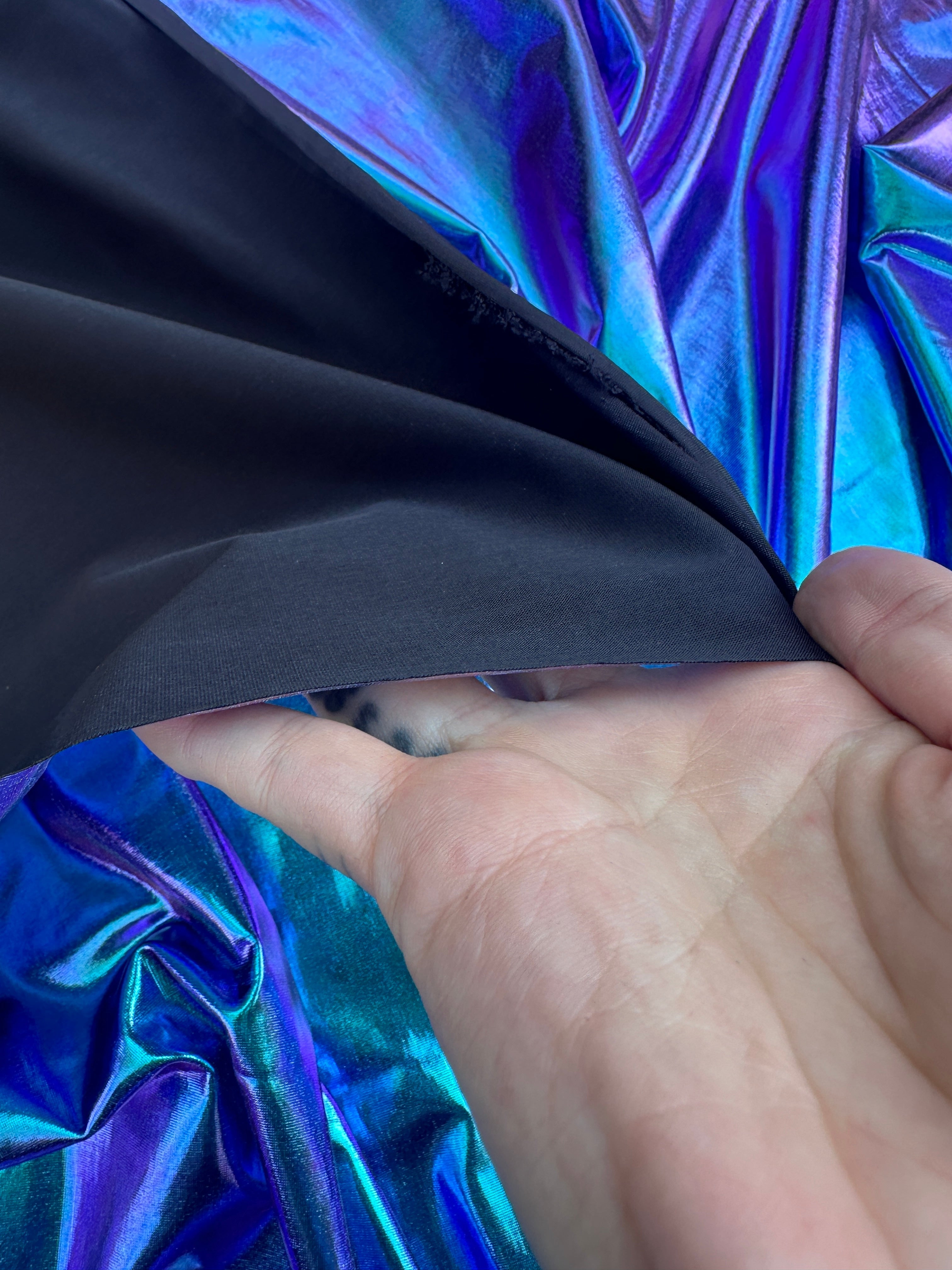 Iridescent Purple Coated Spandex Pleather, Shiny purple pleather, neon purple Spandex pleather, pleather for woman, purple pleather, purple spandex