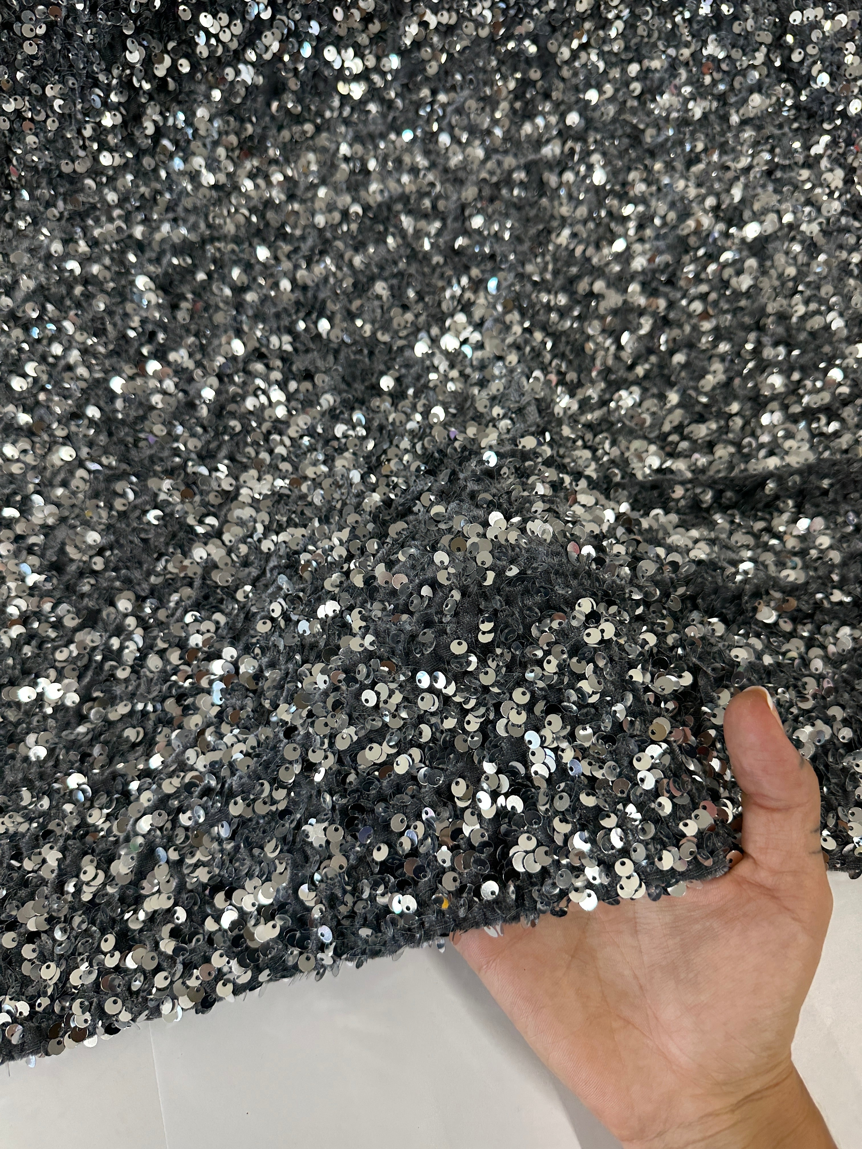  silver gray sequin on velvet, silver sequin on velvet, light gray sequin on velvet, dark gray sequin on velvet, light silver sequin on velvet, sequin on velvet for woman, sequin on velvet for bride, premium sequin on velvet, sequin on velvet on discount, sequin on velvet on sale, buy sequin on velvet online