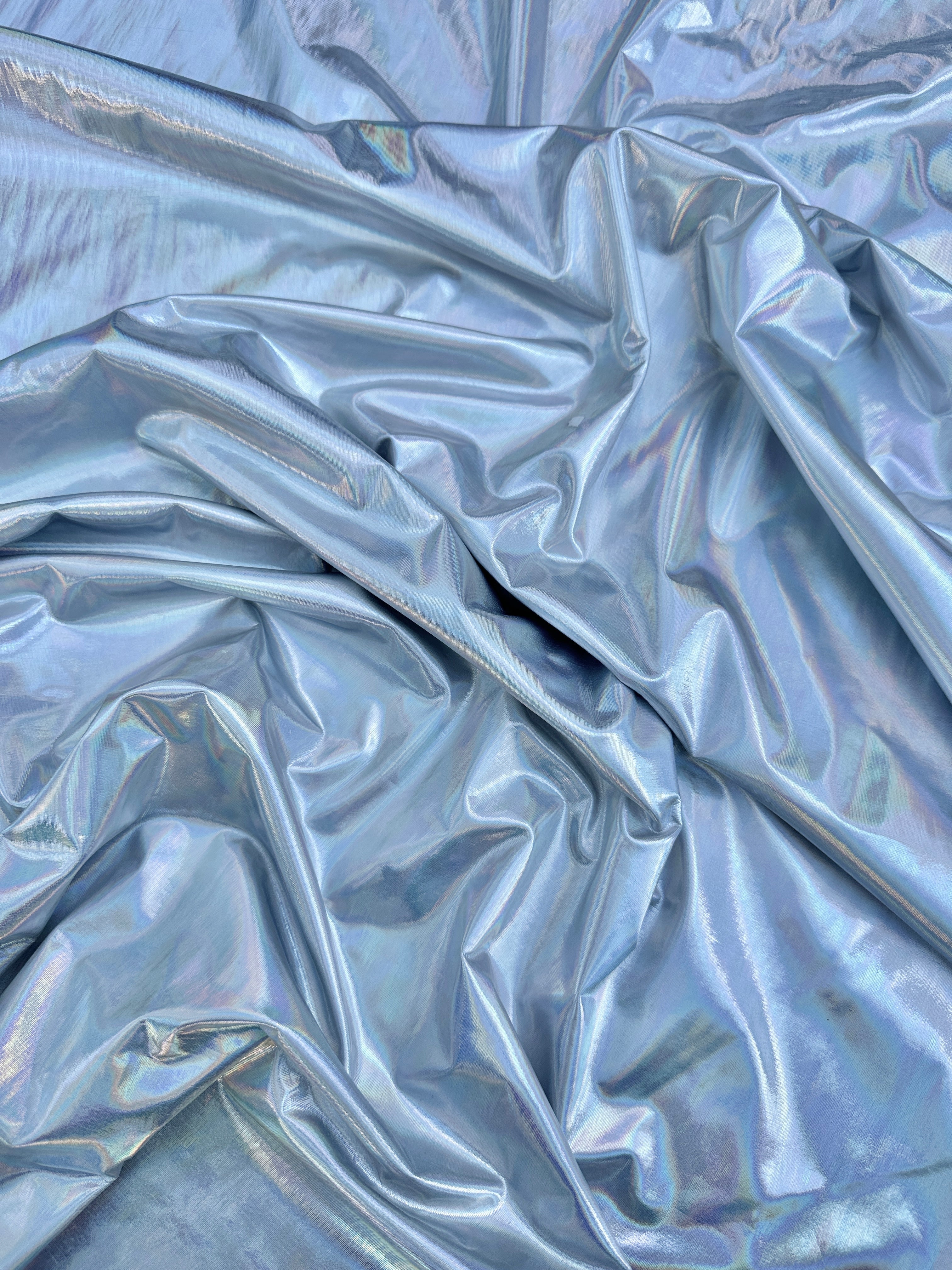 Silver Reflective Coated Spandex PLEATHER, Shiny silver pleather, silver pleather, pleather for woman, light silver pleather, dark silver spandex