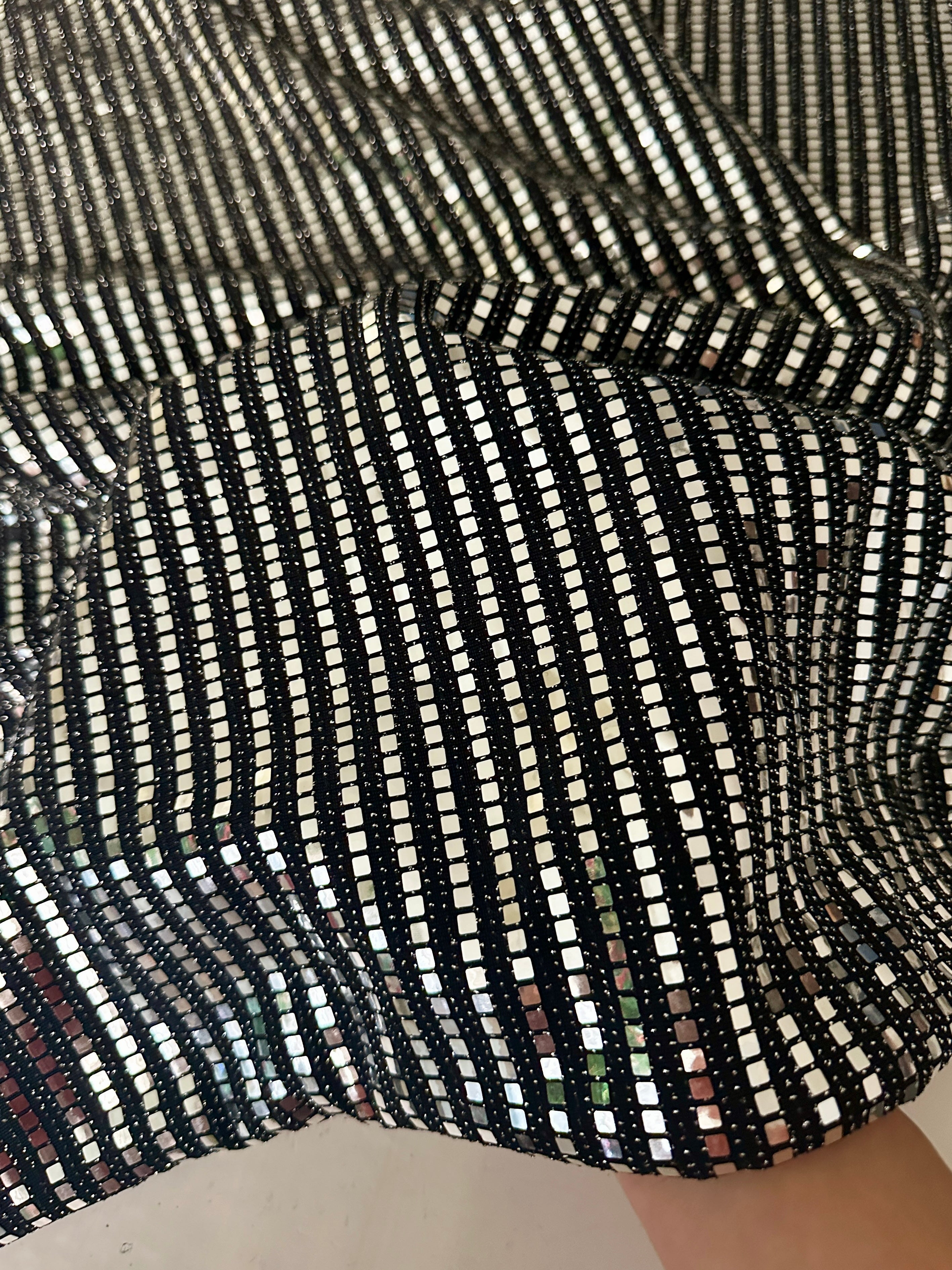 Silver Foiled Mirror Sequins on Knit, silver sequin on knit, silver sequin, sequin on knit, mirror sequin on knit, colorfull sequin on knit
