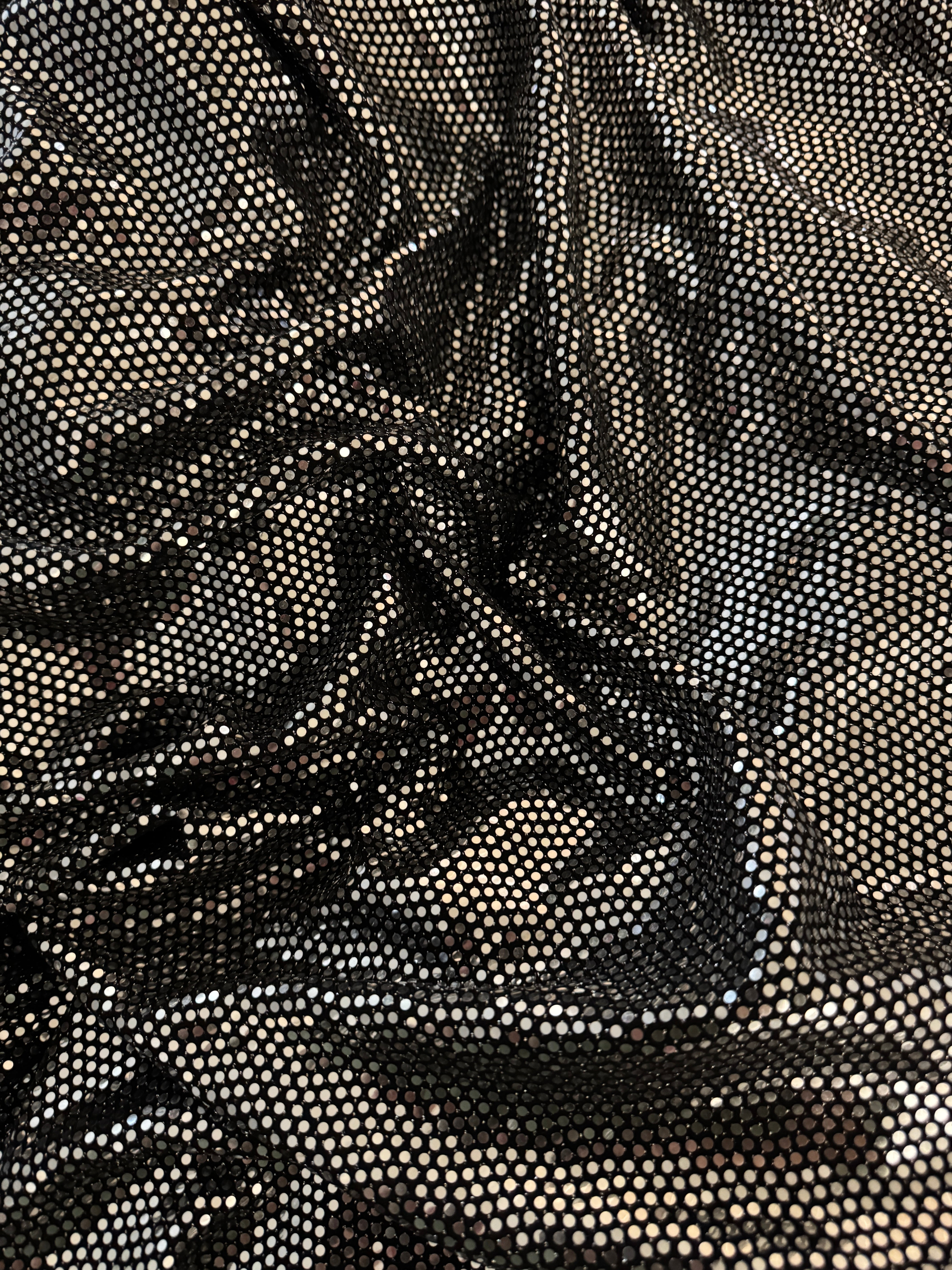Silver Sequin Mirror Foiled Spandex, Sequin Spandex, Sequin Lycra, Foil Spandex, Mirror Spandex, Mirror Fabric, Metallic Spandex, Metallic Fabric, Foil Fabric