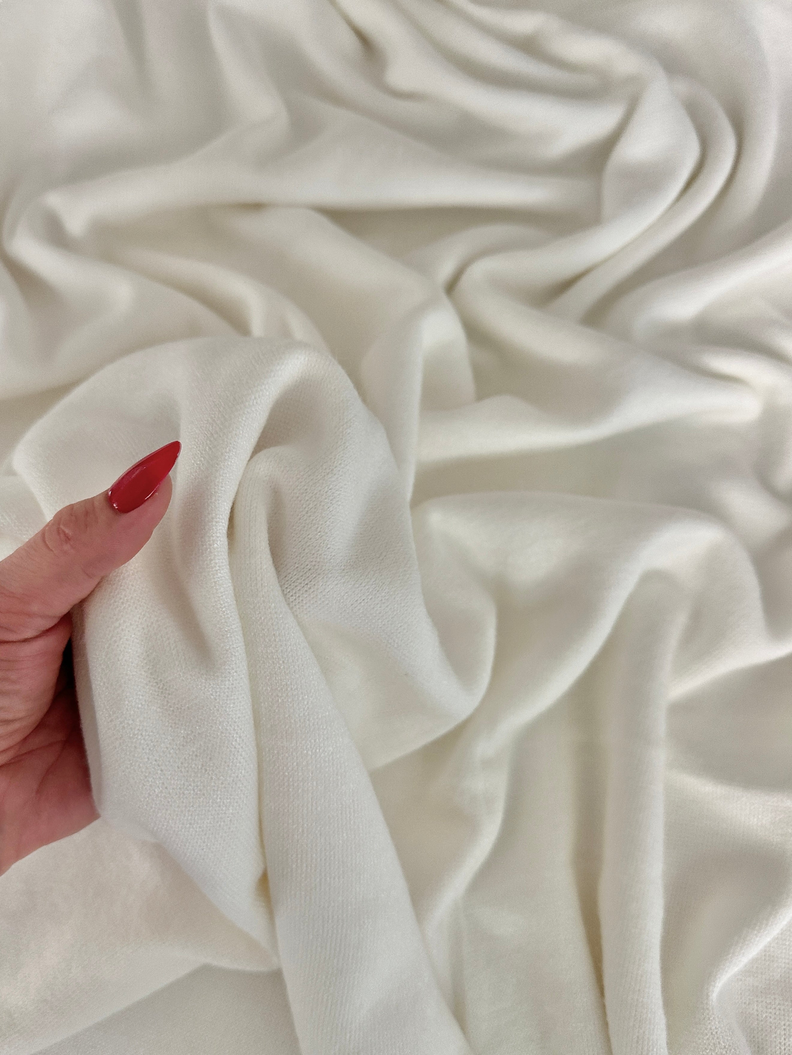 Milk White Ultra Soft Faux Cashmere