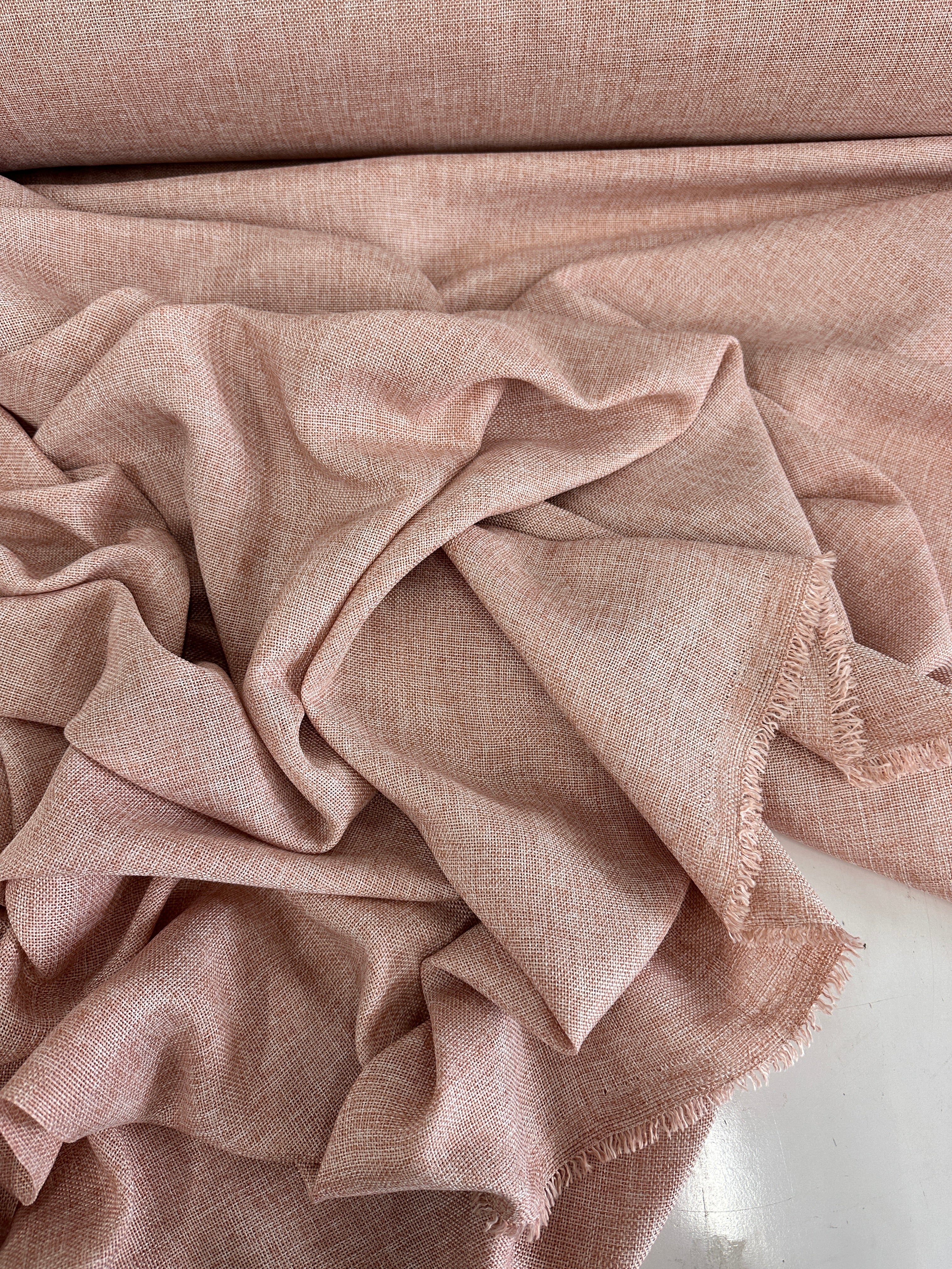 Blush Pink Faux Linen, Shop Fabrics Online, Sewing, Fabric Store, Sewing Store, Cheap Fabric Store, Kiki Textiles, Textile by the Yard