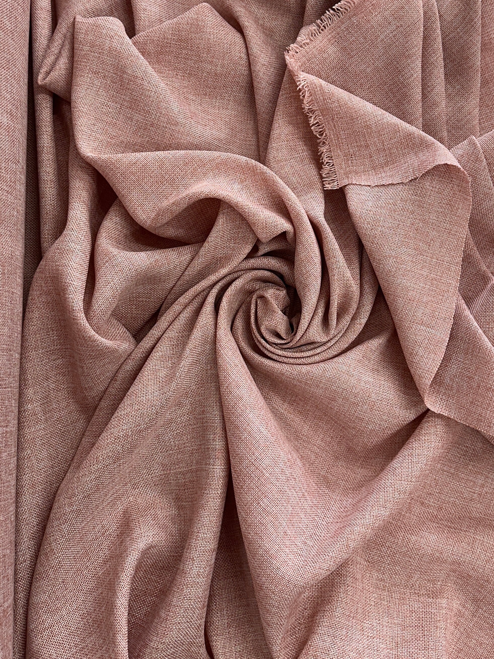 Blush Pink Faux Linen, Faux Linen, Linen Fabric by Yard, Linen Fabric, Linen Material, Premium Linen, Durable Fabric, Home Decor Fabric