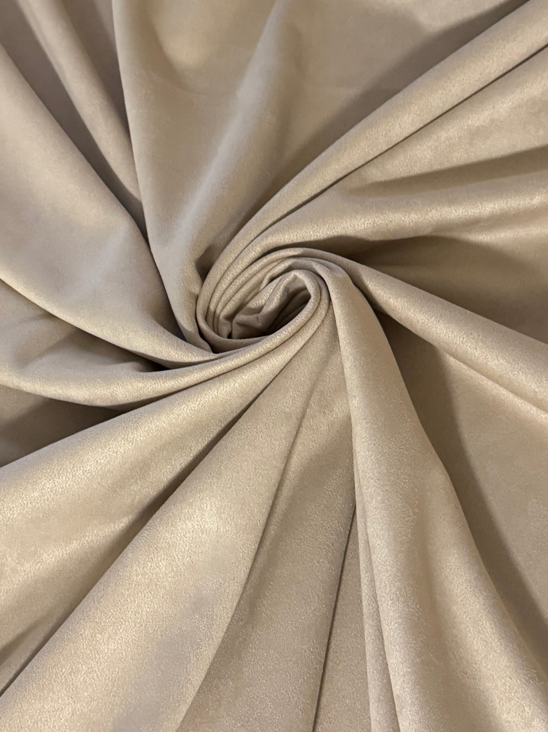 Tan Beige Stretch Apparel Techno Suede, Techno Suede Fabric, Faux Suede Fabric, Microfiber Suede Fabric, Vegan Suede Fabric, Elastic Suede Fabric, Spandex Suede Fabric, Suede Knit Fabric