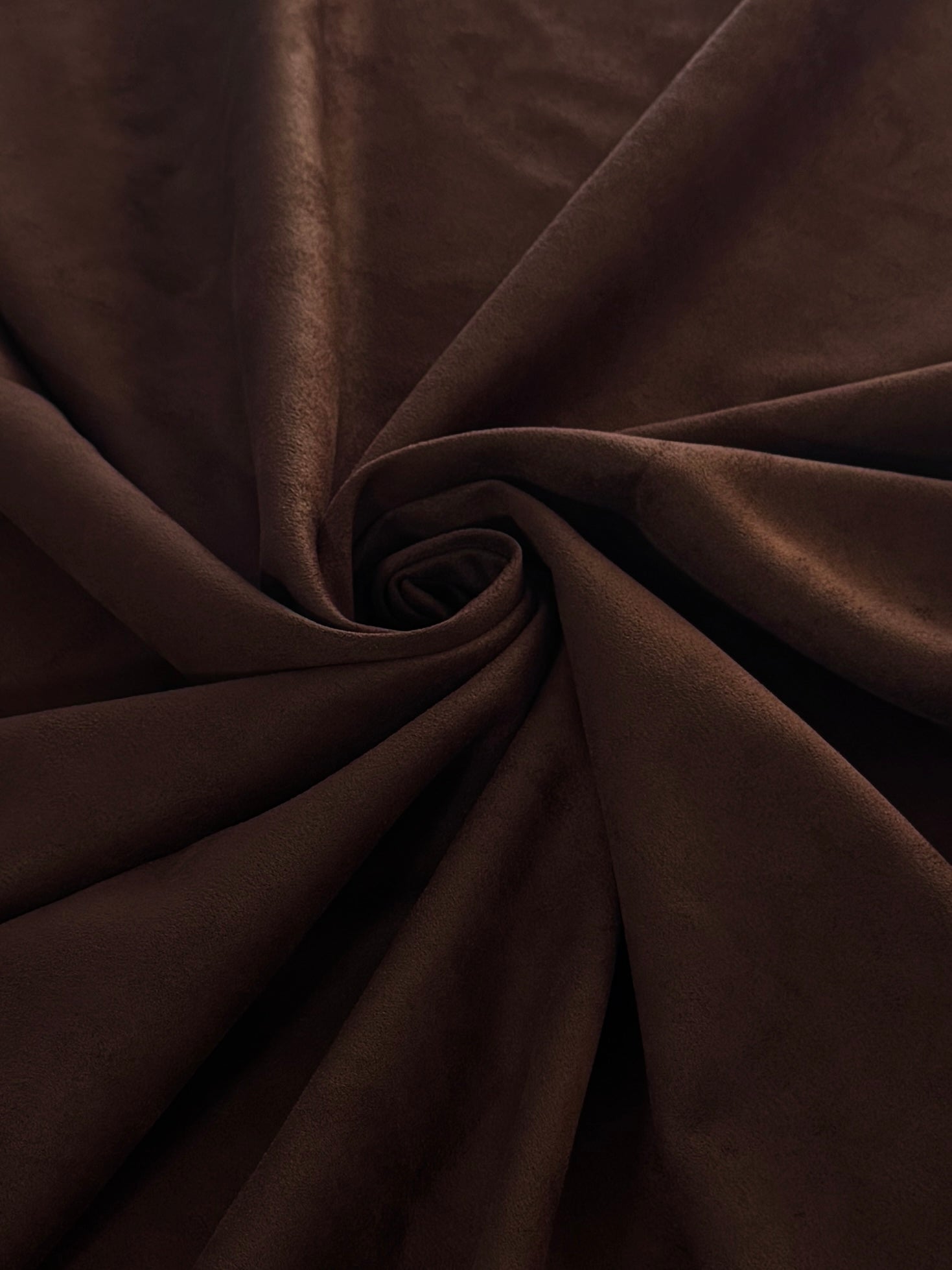 Brown Chocolate Stretch Apparel Techno Suede, Techno Suede Fabric, Faux Suede Fabric, Microfiber Suede Fabric, Vegan Suede Fabric, Elastic Suede Fabric, Spandex Suede Fabric, Suede Knit Fabric