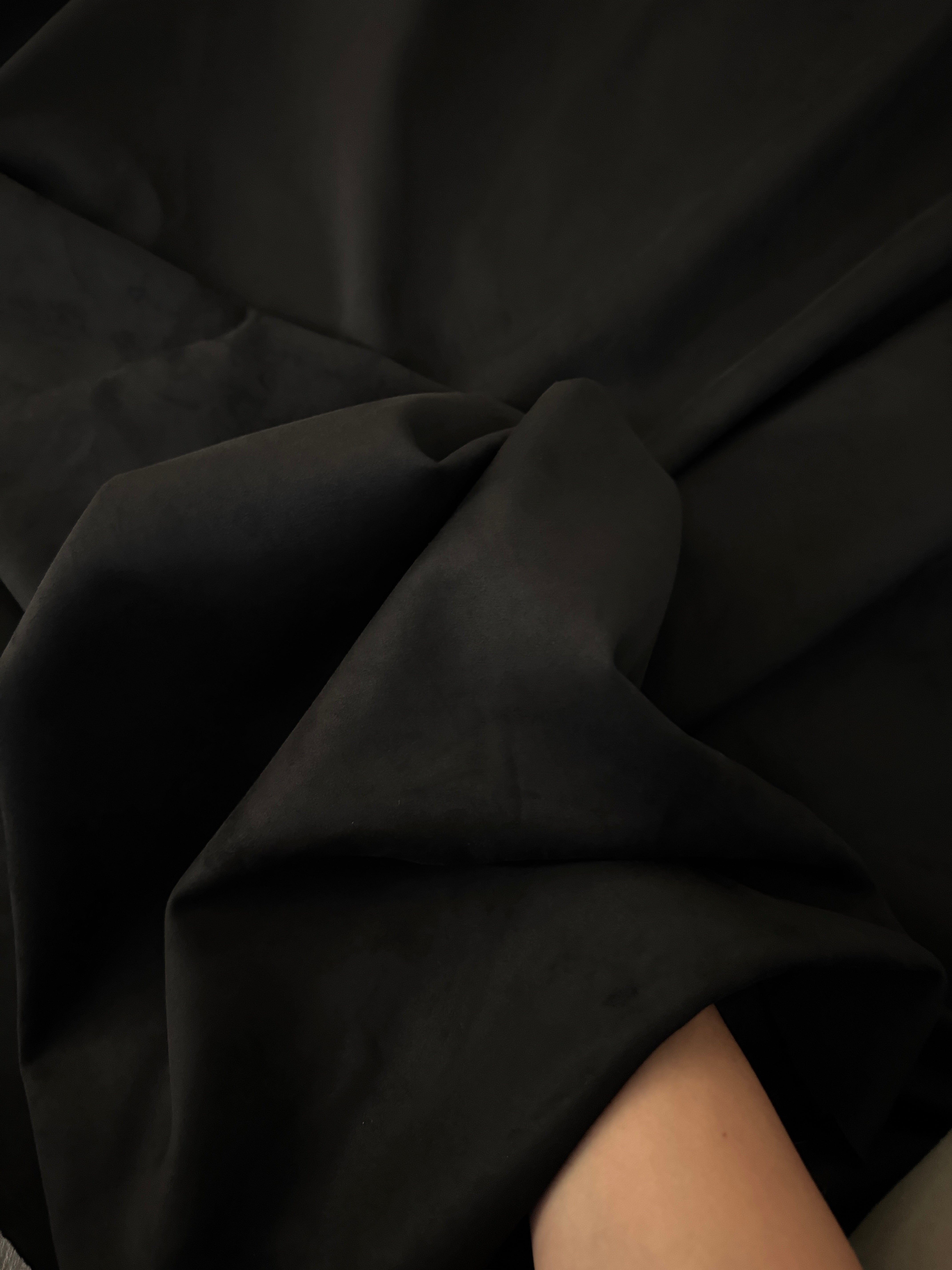 Black Stretch Apparel Techno Suede, Fabric Store, Sewing Store, Cheap Fabric Store, Kiki Textiles, Textile by the Yard