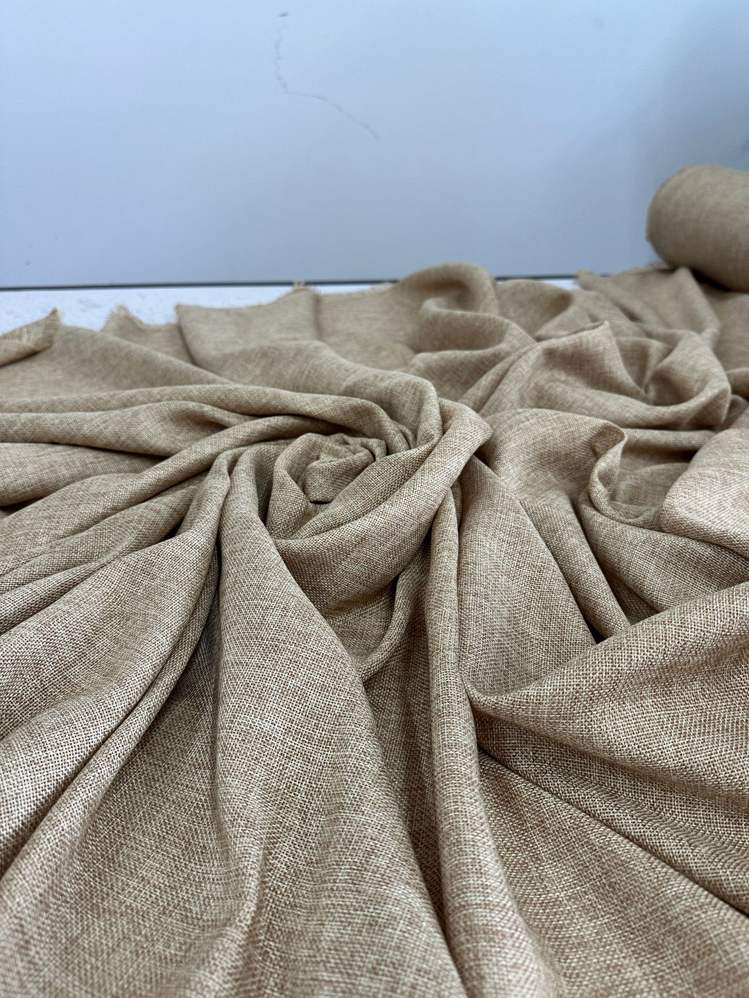 Sand Faux Linen – KikiTextiles