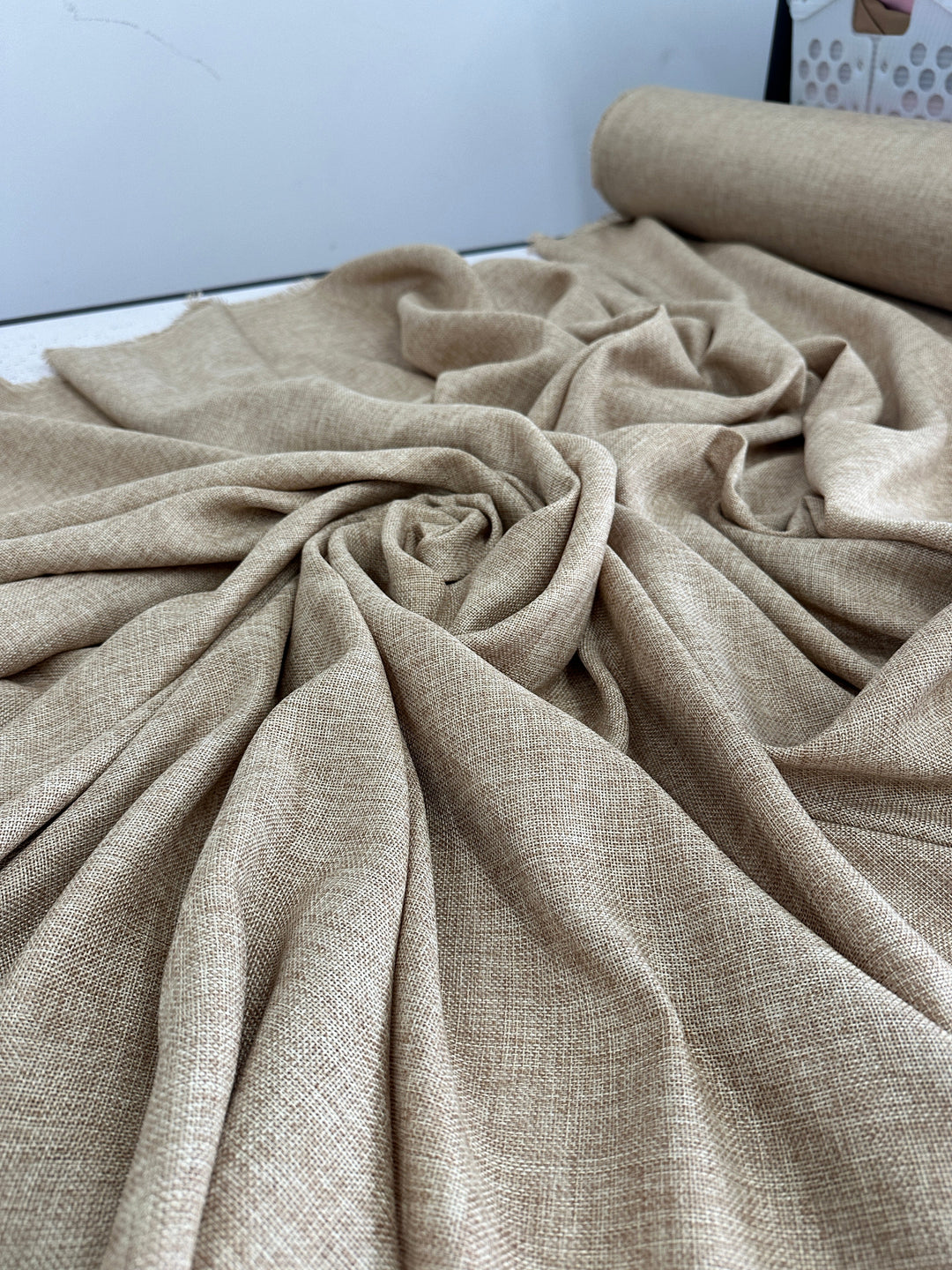 Sand Faux Linen – KikiTextiles