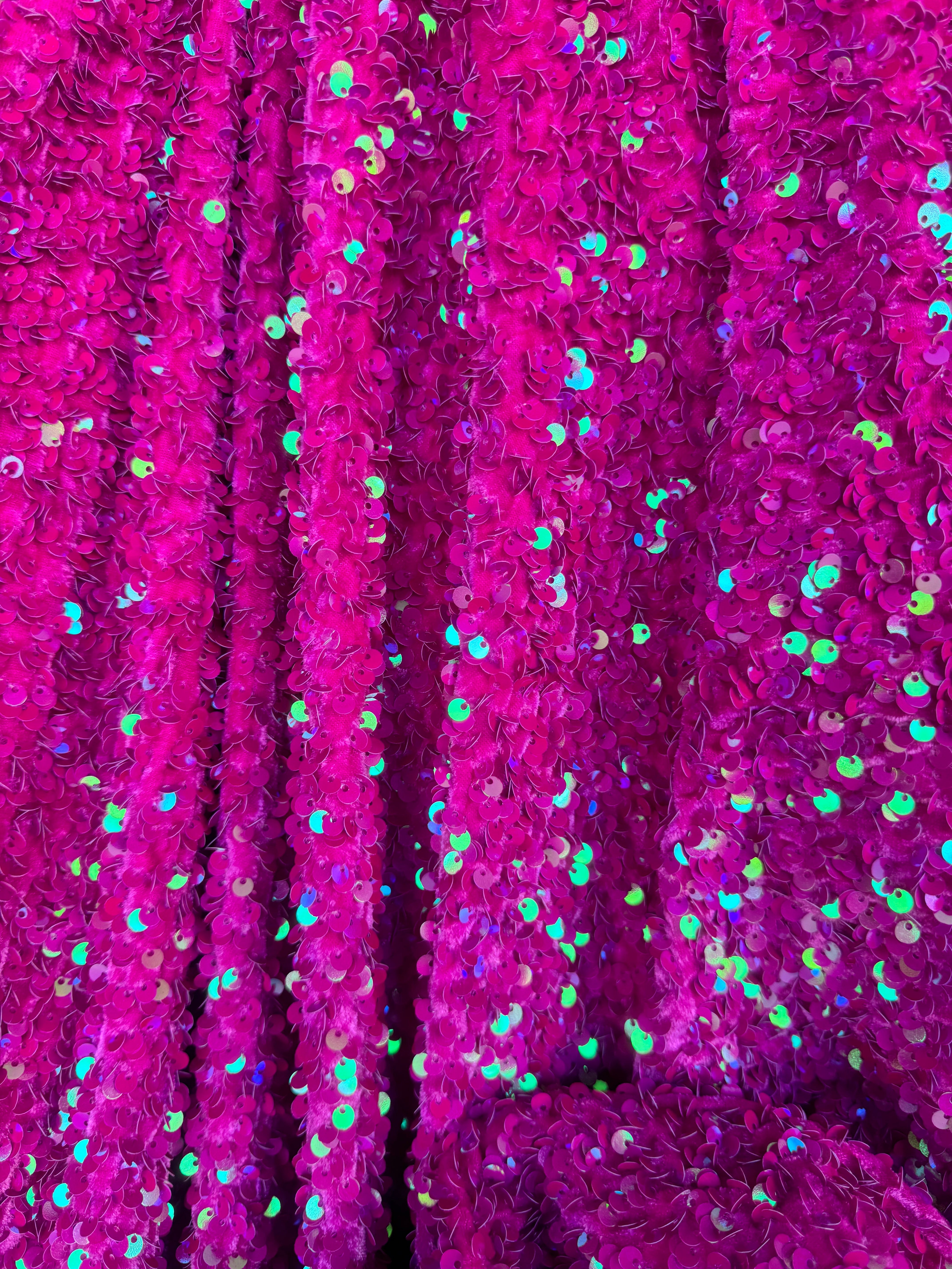 Fuchsia Iridescent Sequin on Velvet blue Sequin on velvet, Fuchsia Sequin on velvet, Stretch Sequin Mesh, Pink Stretch Sequin velvet for woman,  Stretch Sequin velvet for bride, Stretch Sequin velvet on sale, Stretch Sequin velvet on discount, Stretch Sequin velvet online