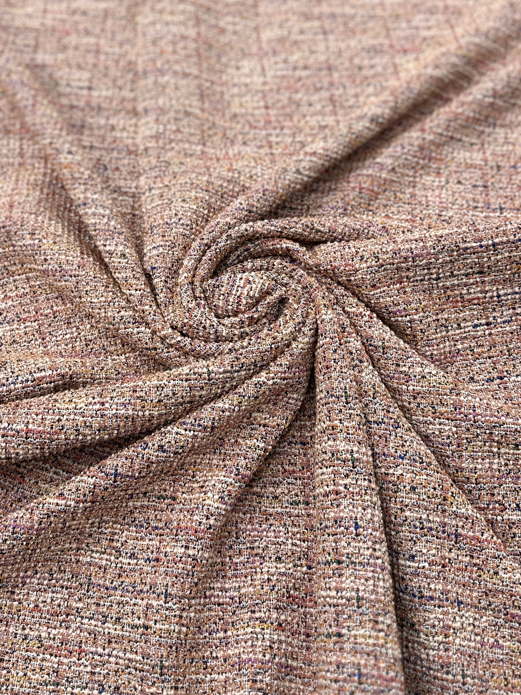 Blush Pink Stretch Chenille Tweed, Tweed fabric, Soft tweed, Cozy chenille, Chenille texture, Winter tweed, Fashion tweed, Heavy tweed, Boucle chenille, Luxury tweed