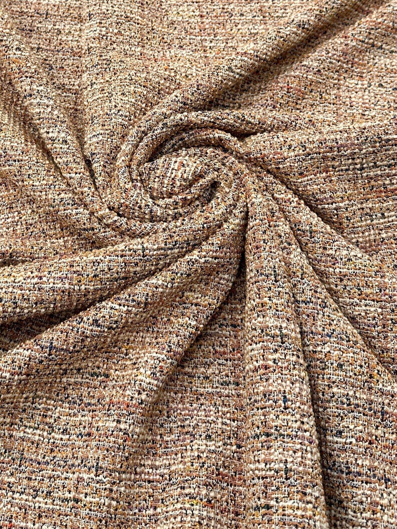 Beige Taupe Stretch Chenille Tweed, Tweed fabric, Soft tweed, Cozy chenille, Chenille texture, Winter tweed, Fashion tweed, Heavy tweed, Boucle chenille, Luxury tweed