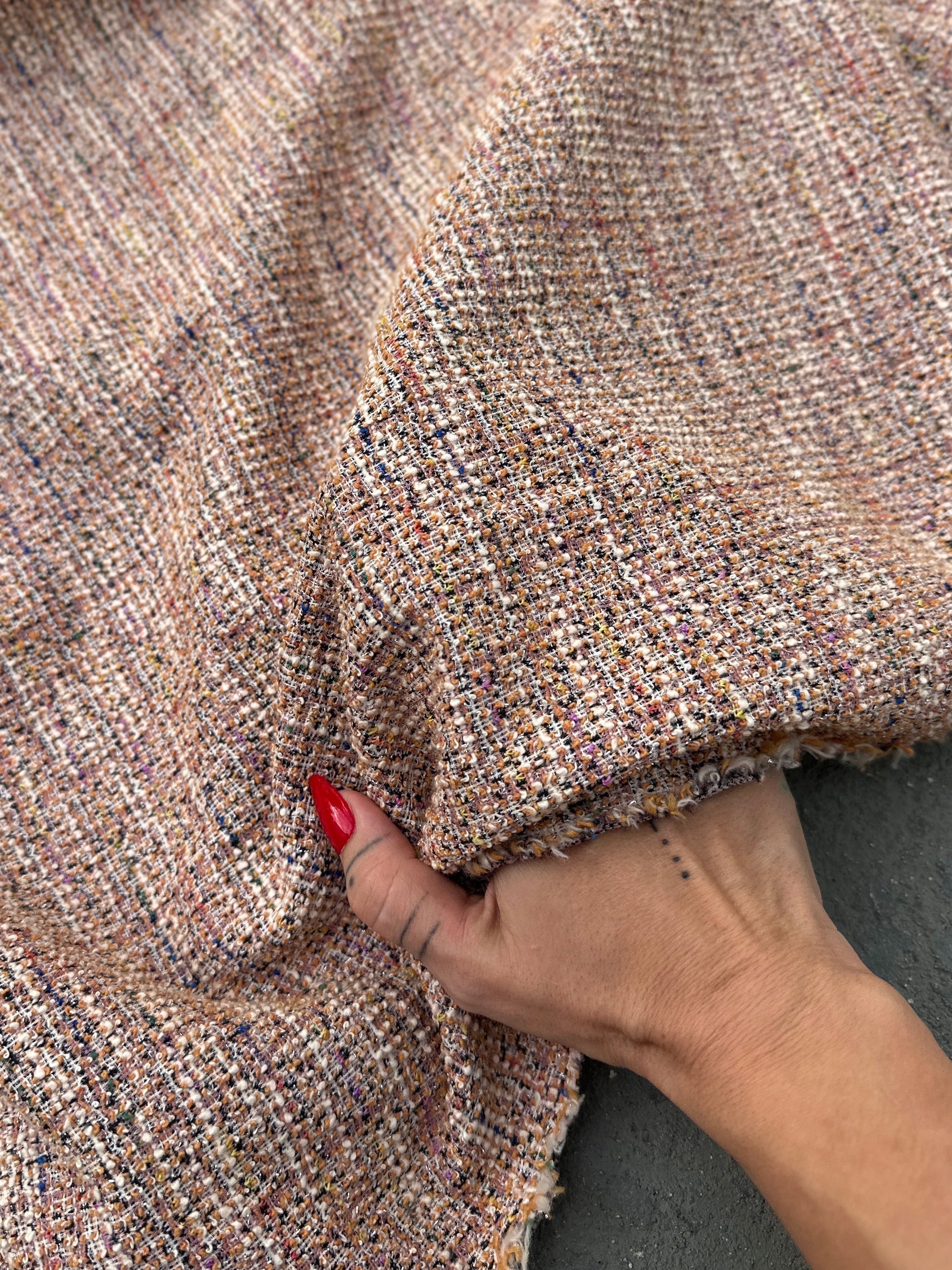 Blush Pink Stretch Chenille Tweed, Fabric Store, Sewing Store, Cheap Fabric Store, Kiki Textiles, Textile by the Yard