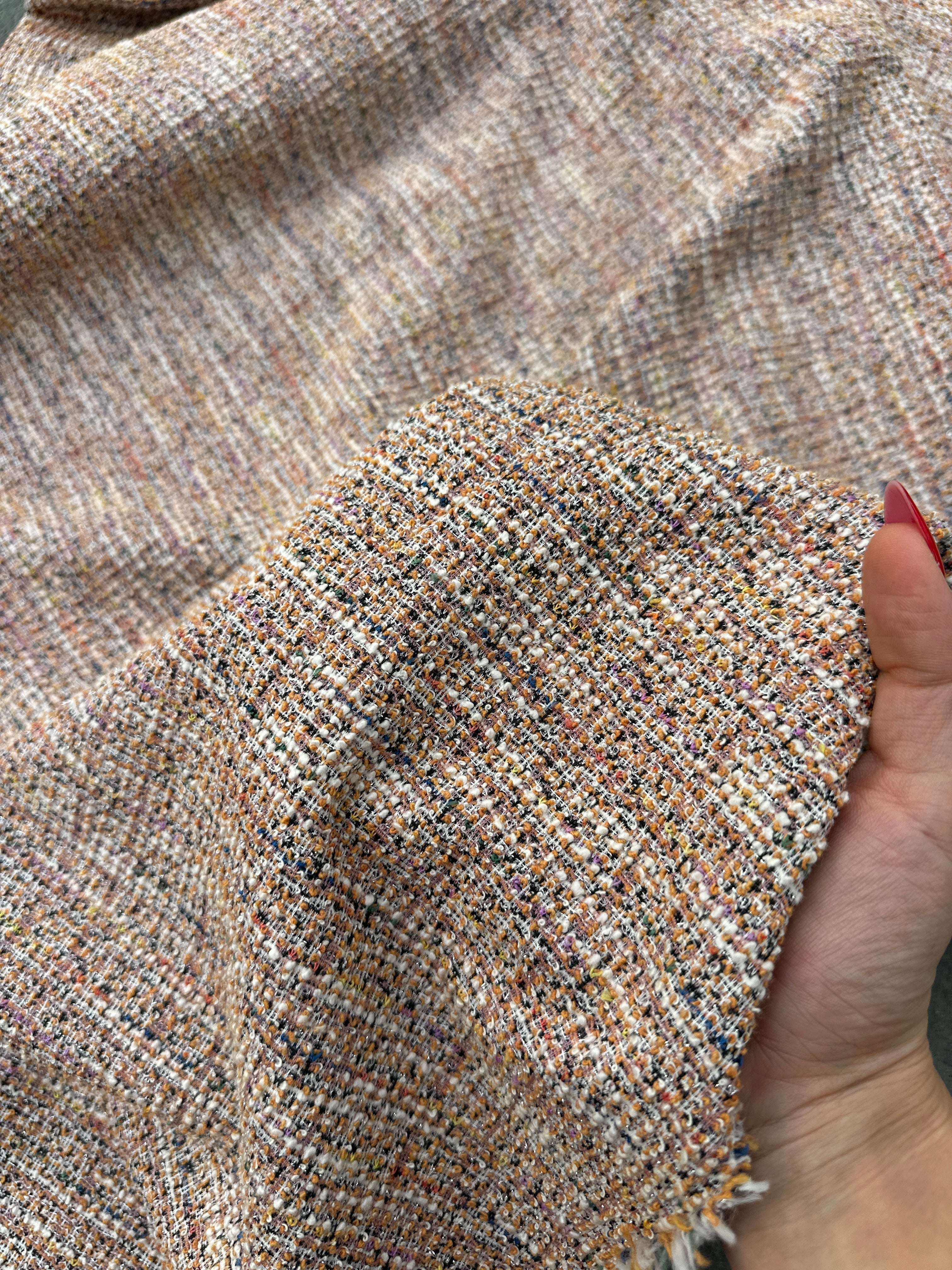 Beige Taupe Stretch Chenille Tweed, Tweed fabric, Soft tweed, Cozy chenille, Chenille texture, Winter tweed, Fashion tweed, Heavy tweed, Boucle chenille, Luxury tweed