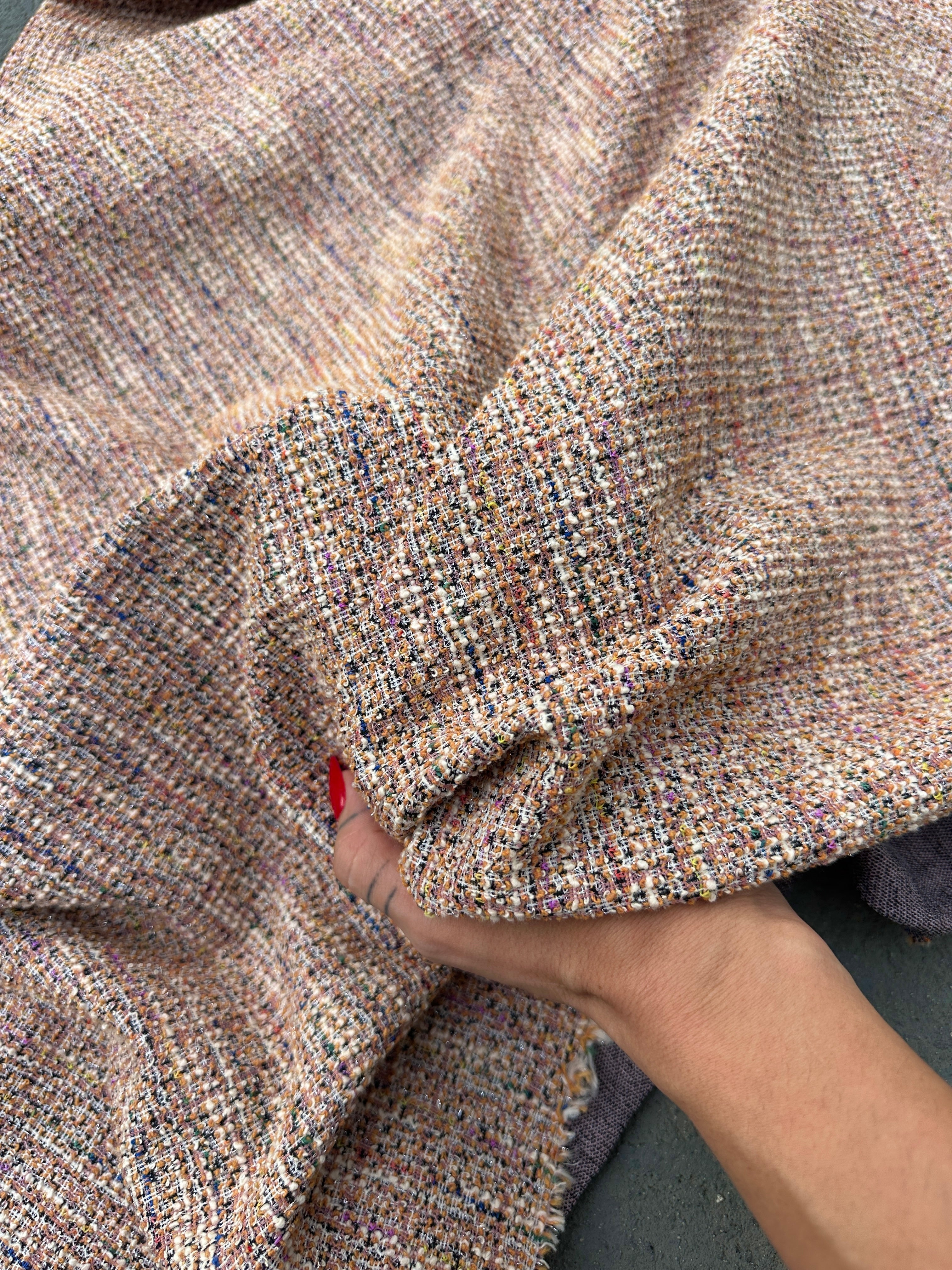 Blush Pink Stretch Chenille Tweed, Fabric Store, Sewing Store, Cheap Fabric Store, Kiki Textiles, Textile by the Yard