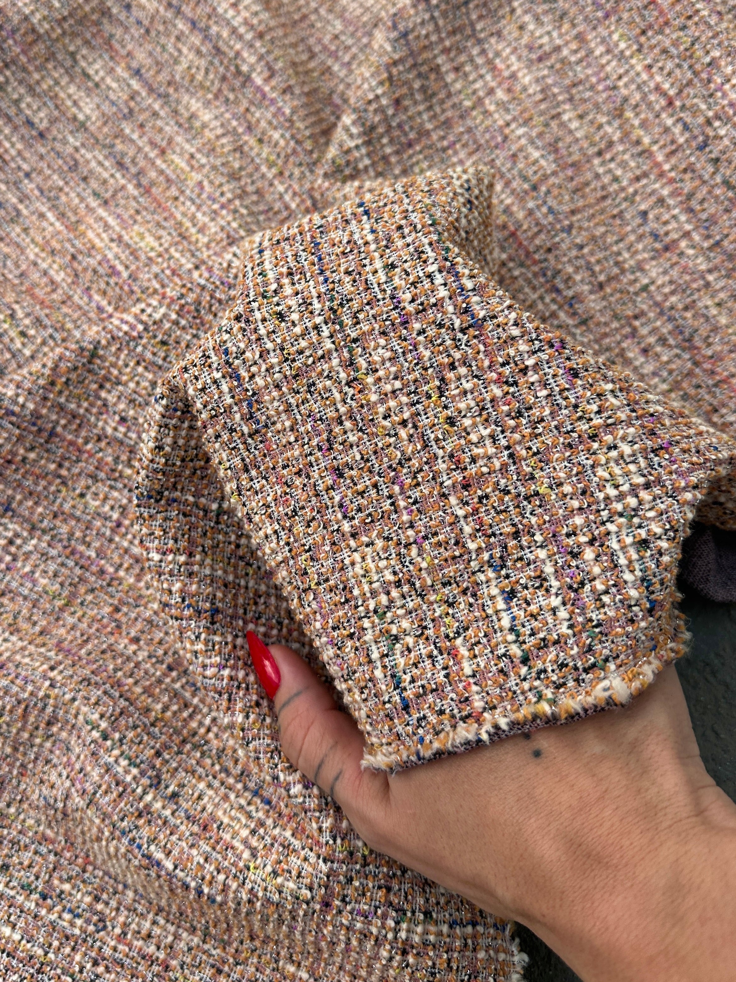 Blush Pink Stretch Chenille Tweed, Fabric Store, Sewing Store, Cheap Fabric Store, Kiki Textiles, Textile by the Yard