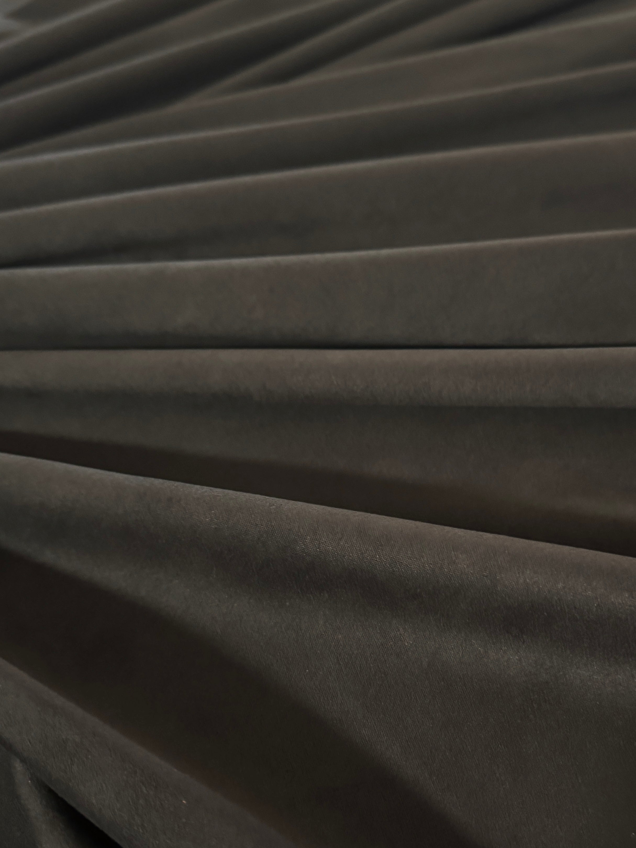 Charcoal 4 Way Stretch Buttery Soft Techno Suede, stretch techno suede, buttery soft suede, 4 way stretch, stretch suede fabric, faux suede fabric, soft suede fabric, elastic suede fabric, spandex suede fabric