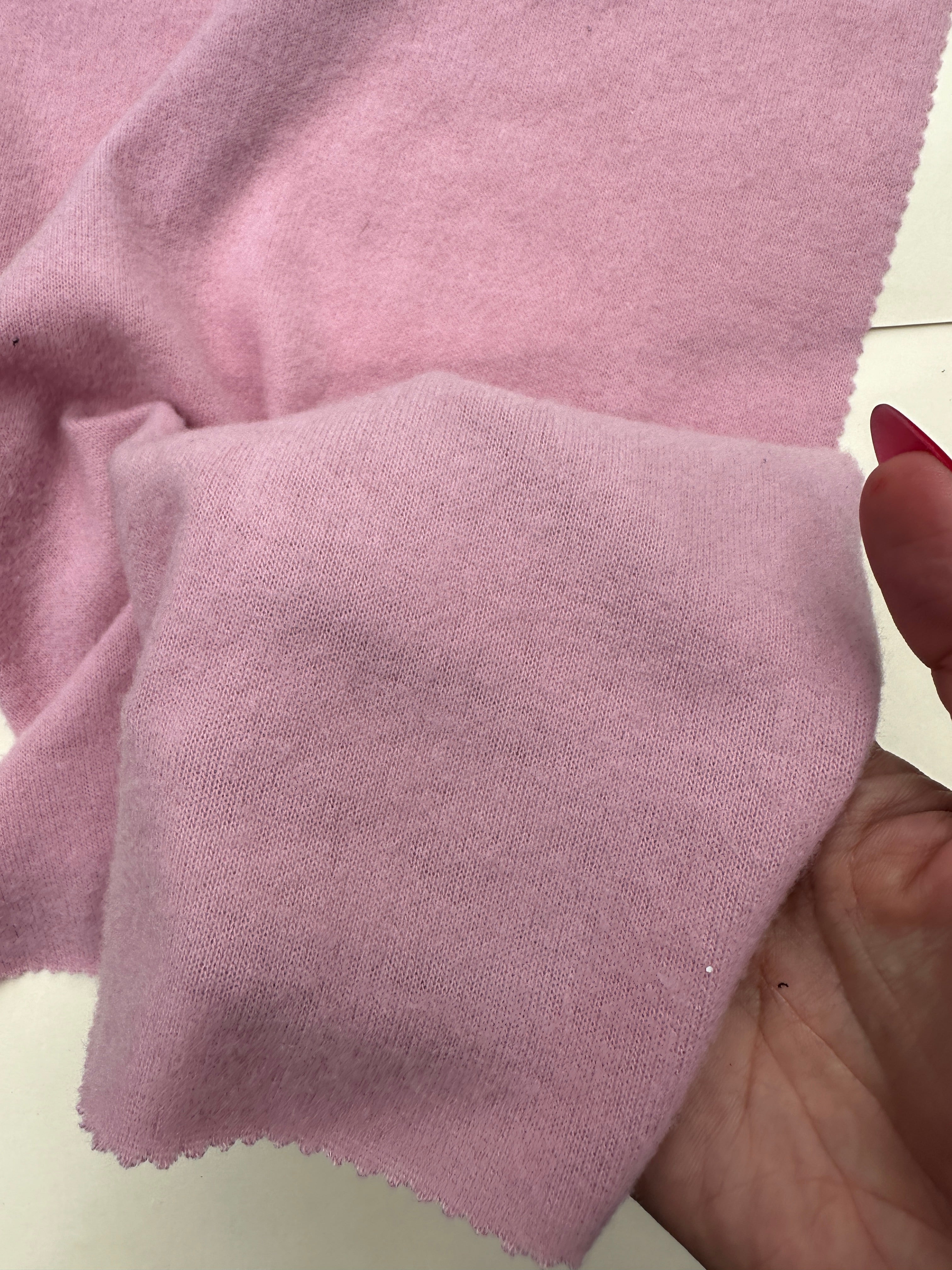 Baby Pink Buttery Spandex Faux Cashmere Knit, Fabric Store, Sewing Store, Cheap Fabric Store, Kiki Textiles, Textile by the Yard