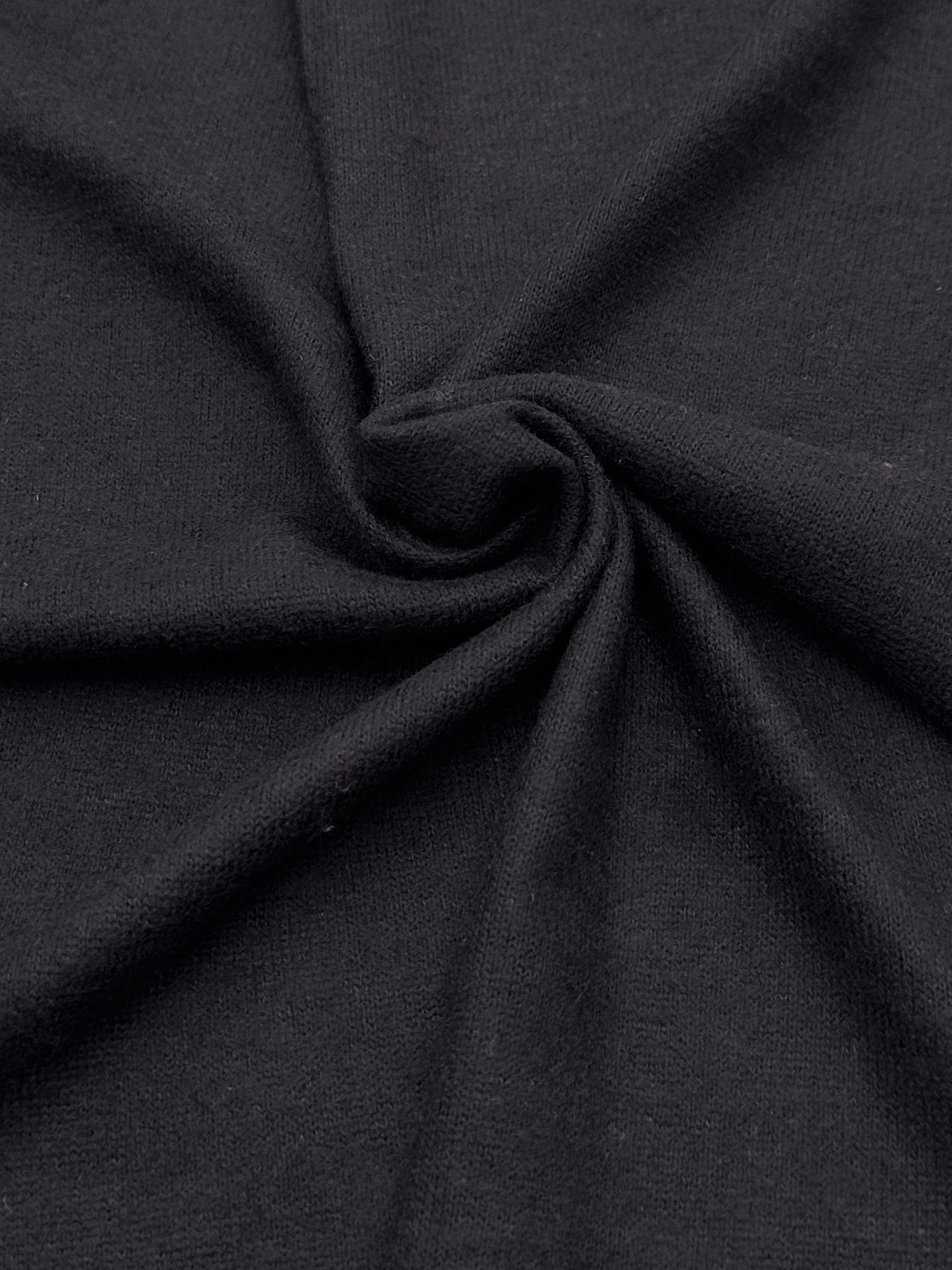 Black Buttery Spandex Faux Cashmere Knit, Synthetic Cashmere Knit, Soft Sweater Knit Fabric, Cozy Faux Cashmere, Cashmere Feel Fabric, Winter Knit Material, Plush Knit Textile