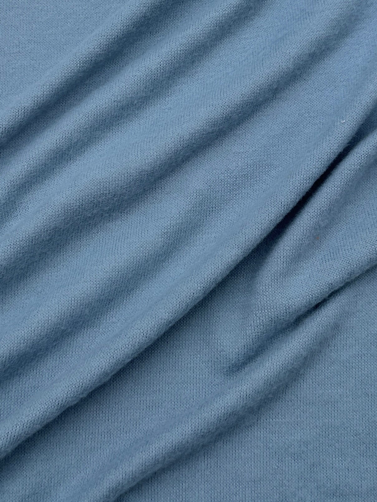 Dusty Blue Buttery Spandex Faux Cashmere Knit, Fabric Store, Sewing Store, Cheap Fabric Store, Kiki Textiles, Textile by the Yard