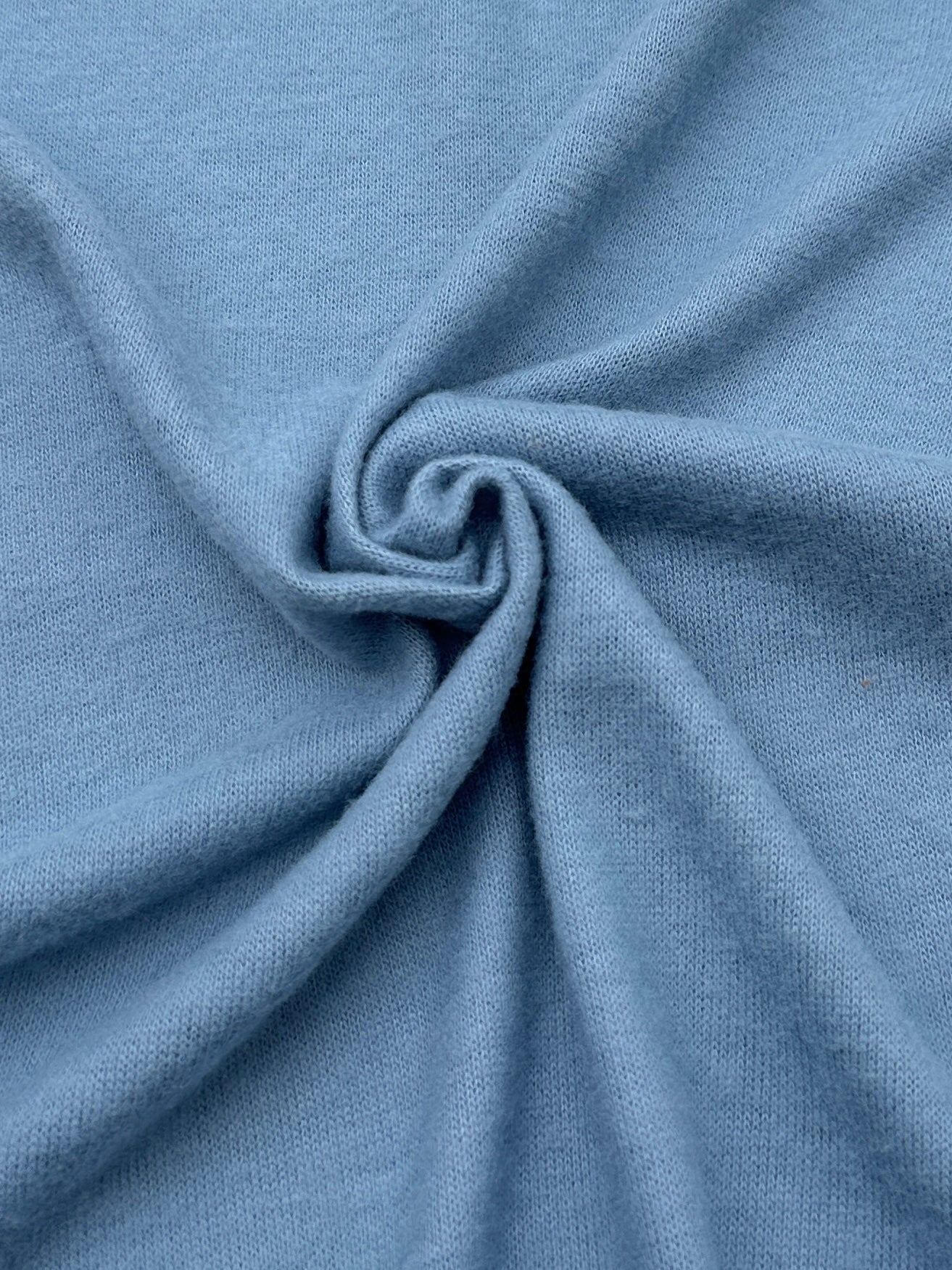 Dusty Blue Buttery Spandex Faux Cashmere Knit, Synthetic Cashmere Knit, Soft Sweater Knit Fabric, Cozy Faux Cashmere, Cashmere Feel Fabric, Winter Knit Material, Plush Knit Textile