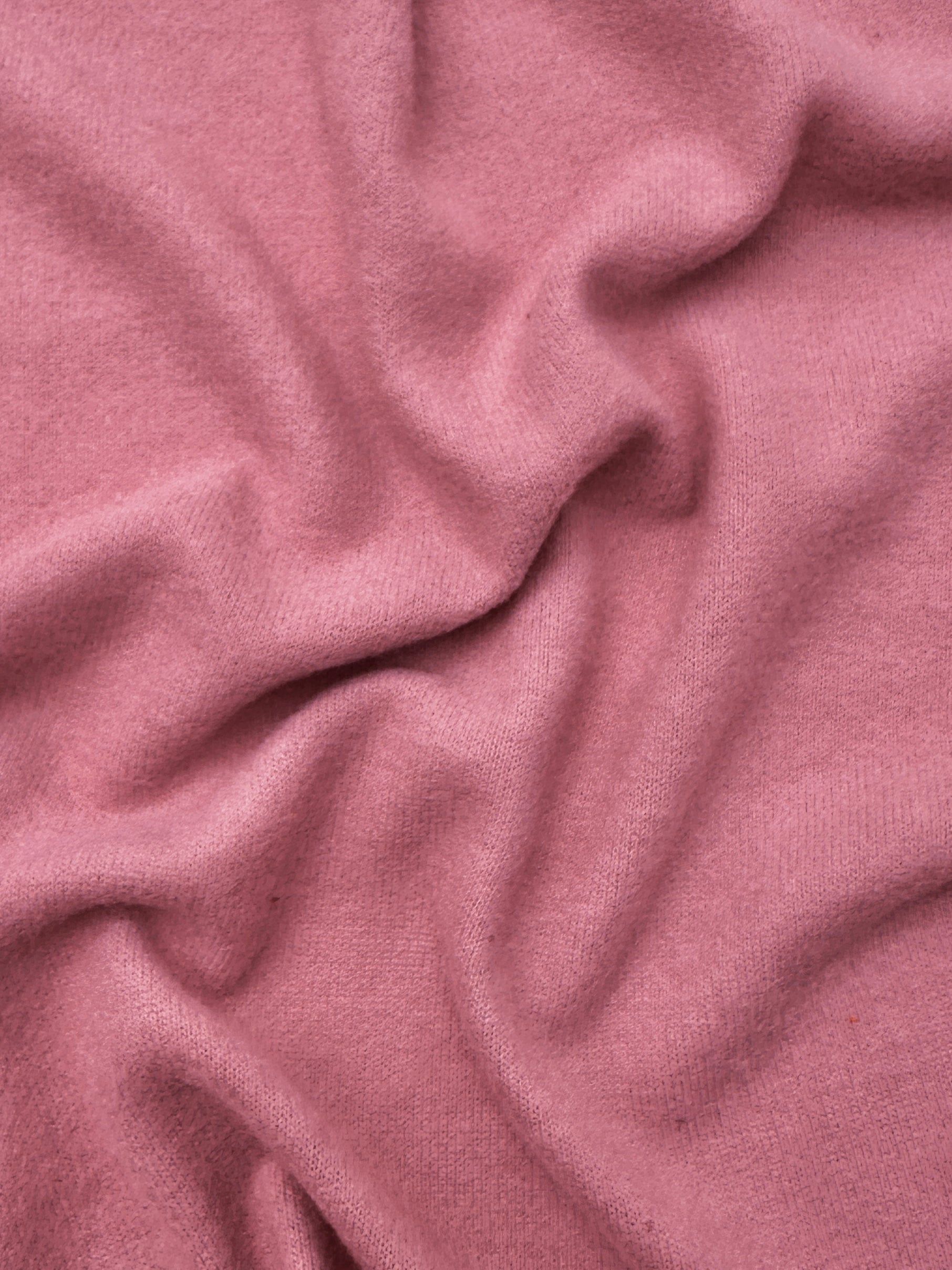 Dusty Rose Buttery Spandex Faux Cashmere Knit, Synthetic Cashmere Knit, Soft Sweater Knit Fabric, Cozy Faux Cashmere, Cashmere Feel Fabric, Winter Knit Material, Plush Knit Textile