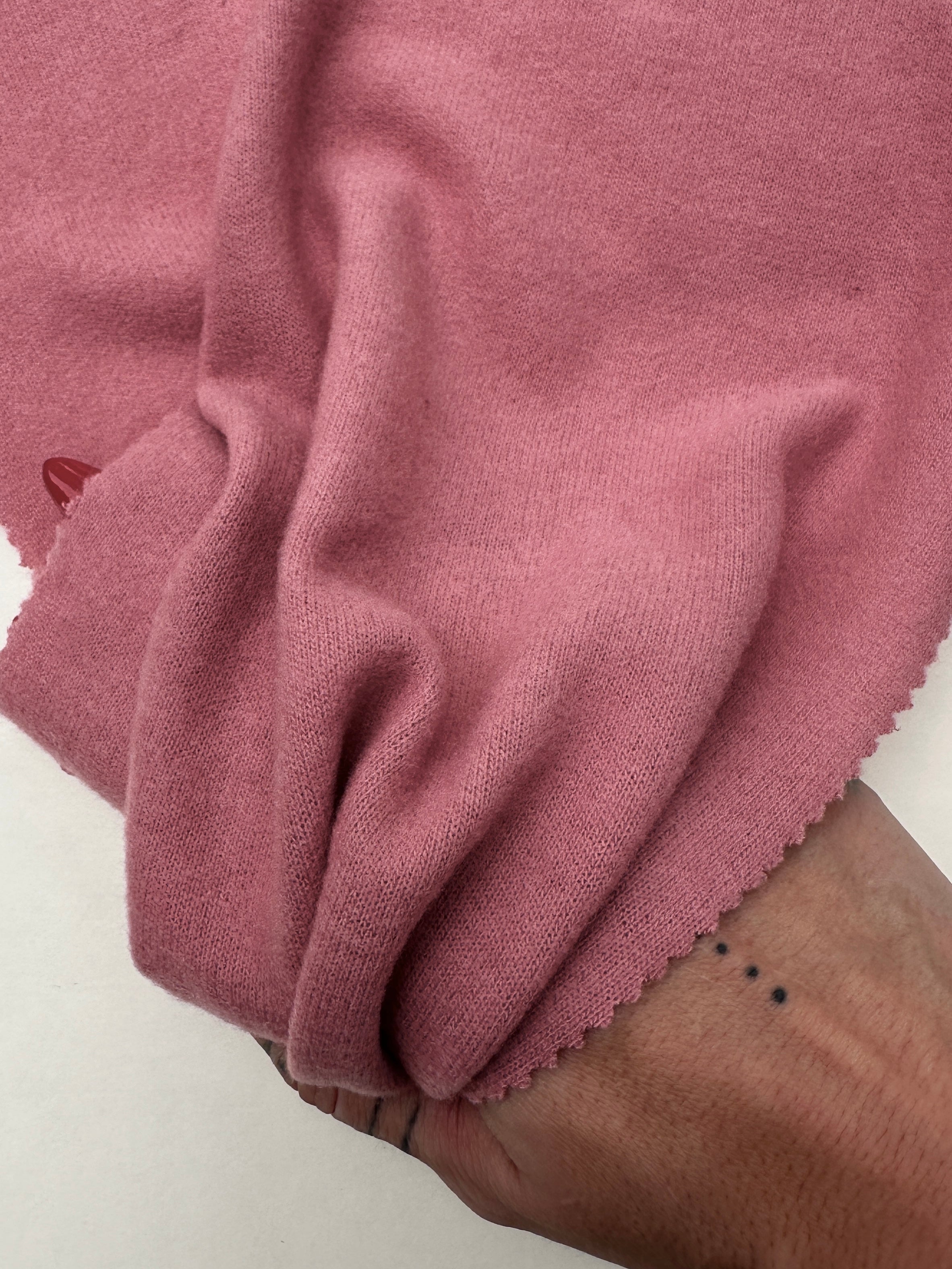 Dusty Rose Buttery Spandex Faux Cashmere Knit, Fabric Store, Sewing Store, Cheap Fabric Store, Kiki Textiles, Textile by the Yard