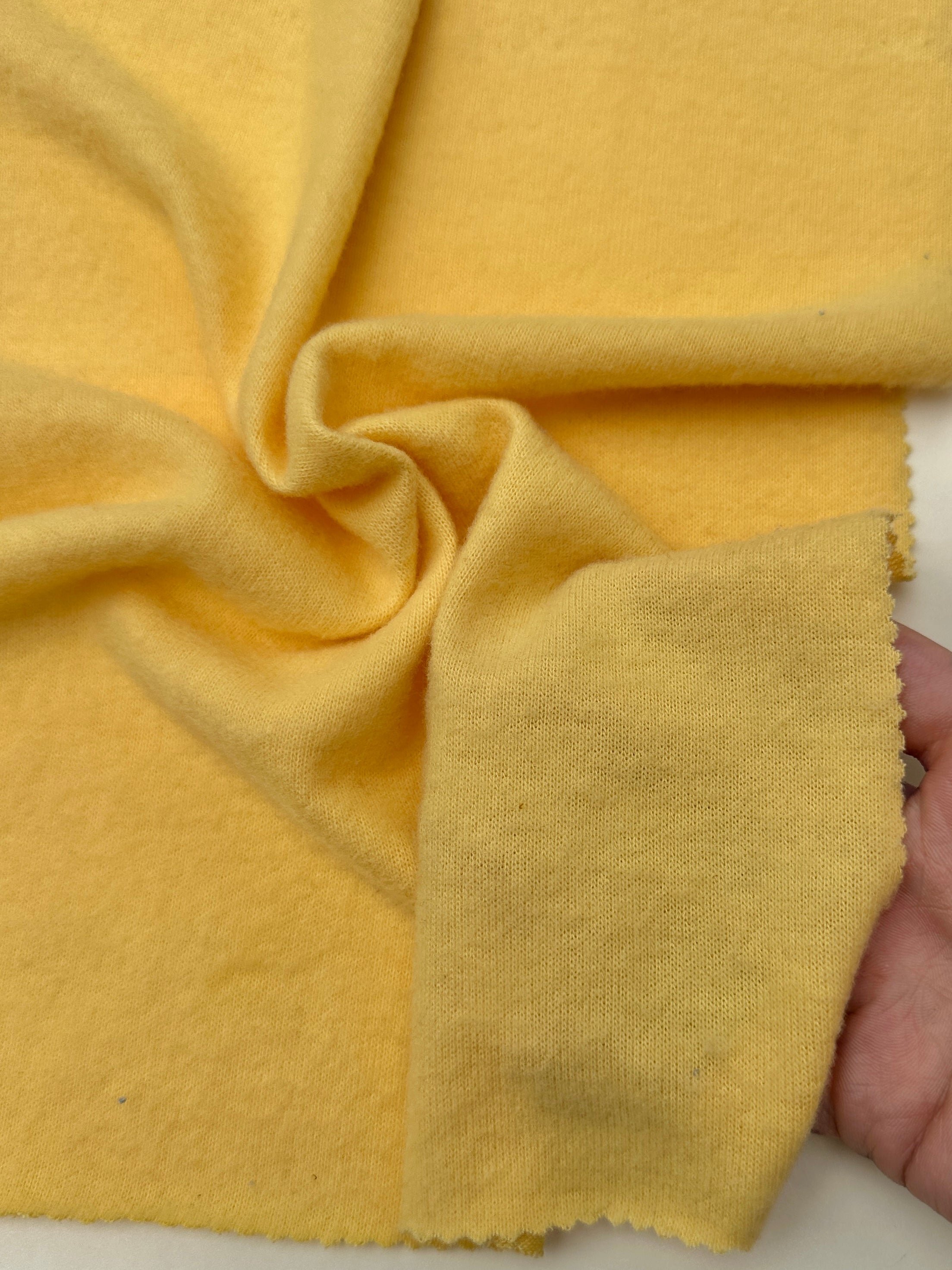 Banana Yellow Buttery Spandex Faux Cashmere Knit, Synthetic Cashmere Knit, Soft Sweater Knit Fabric, Cozy Faux Cashmere, Cashmere Feel Fabric, Winter Knit Material, Plush Knit Textile