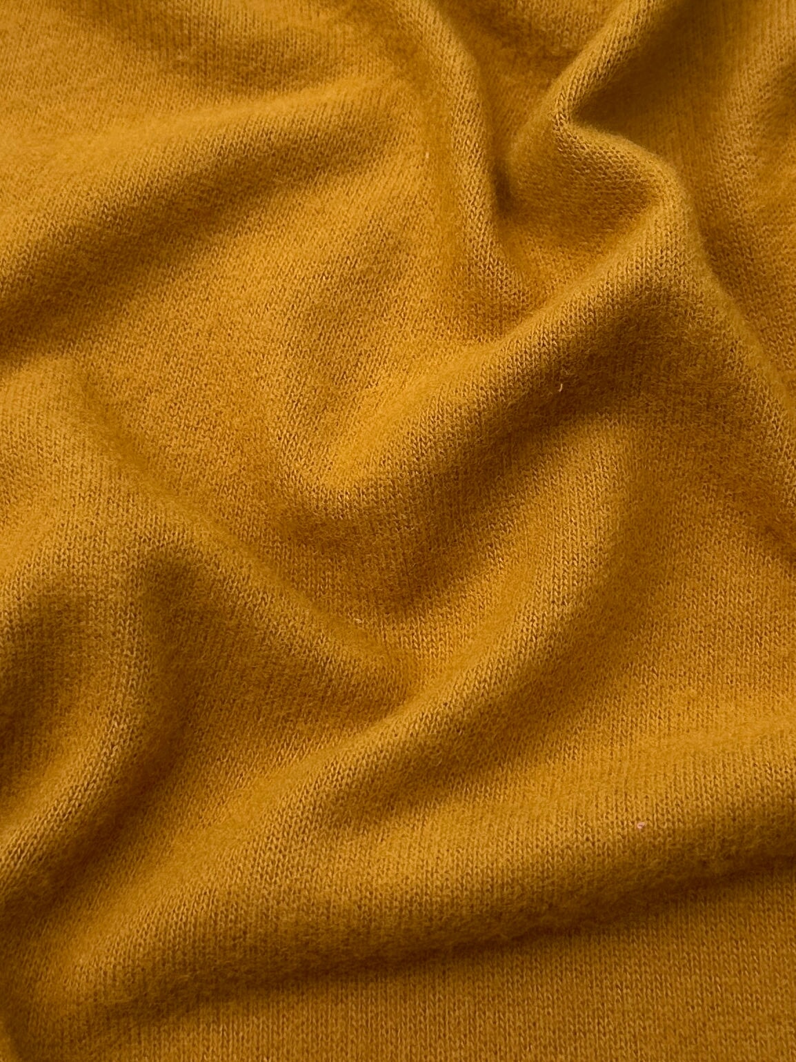 Honey Mustard Buttery Spandex Faux Cashmere Knit, Synthetic Cashmere Knit, Soft Sweater Knit Fabric, Cozy Faux Cashmere, Cashmere Feel Fabric, Winter Knit Material, Plush Knit Textile
