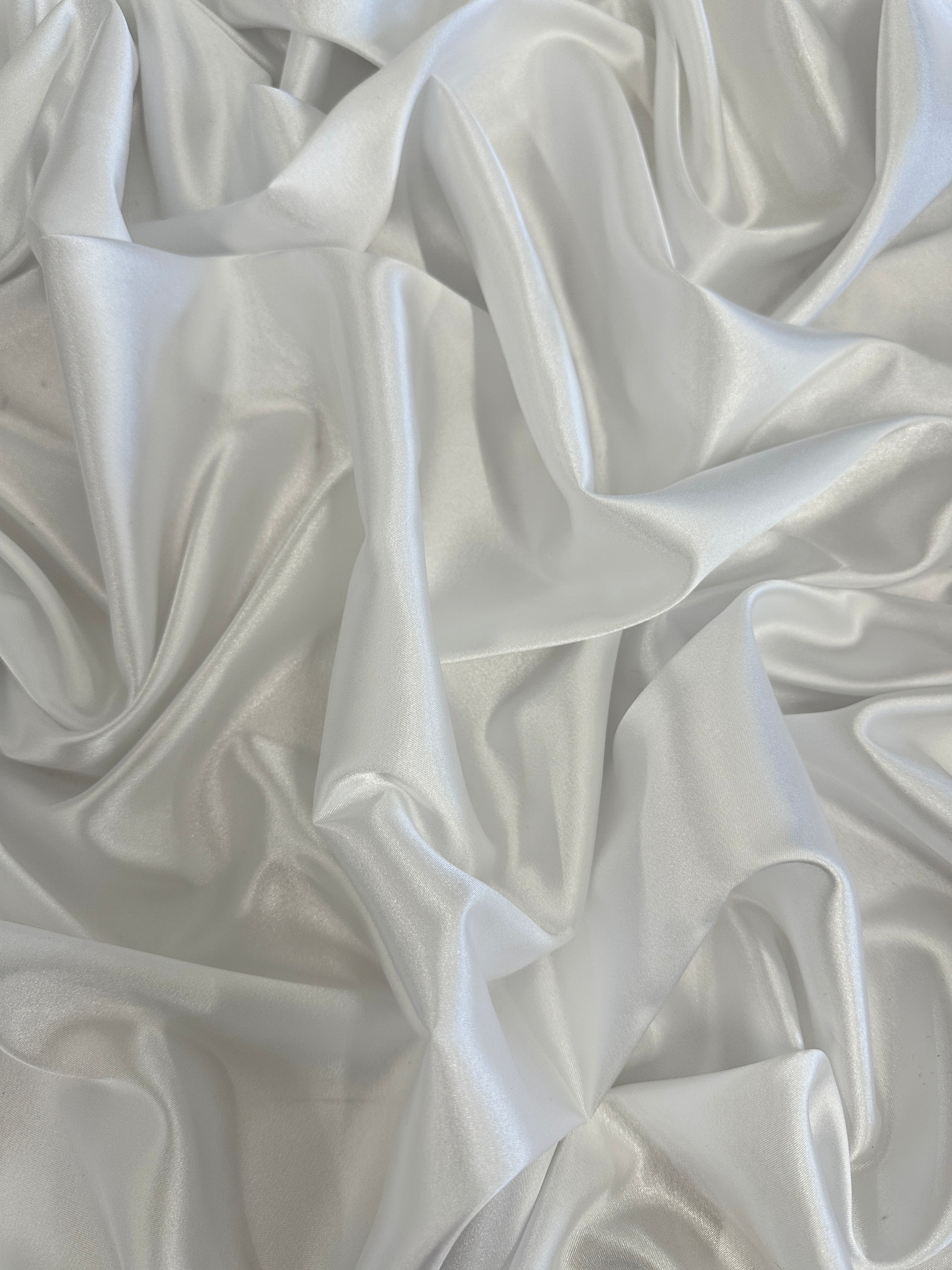 Off White Luxury Silky Satin, Shop Fabrics Online, Sewing, Fabric Store, Sewing Store, Cheap Fabric Store, Kiki Textiles, Textile by the Yard