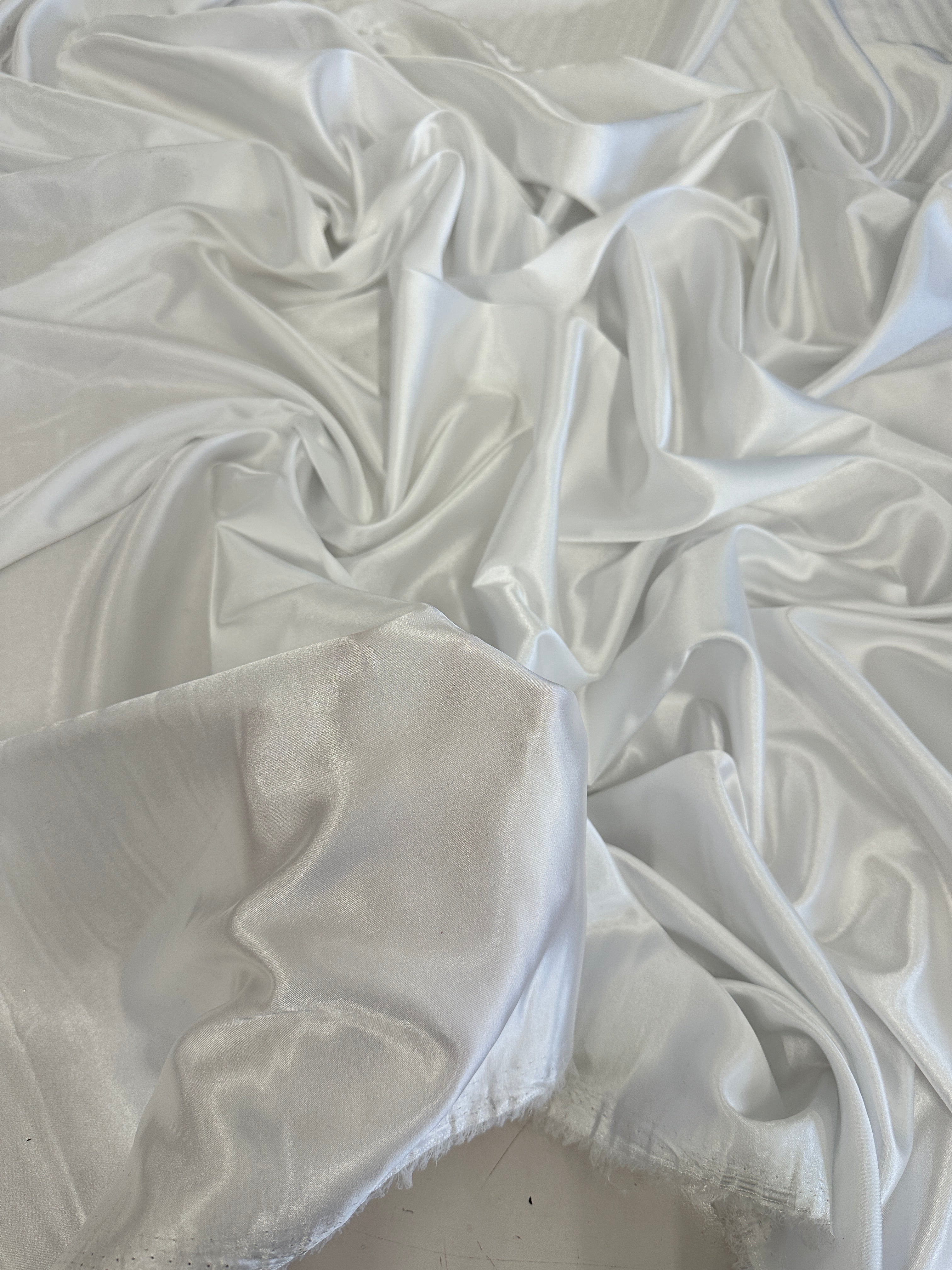 Off White Luxury Silky Satin, Shop Fabrics Online, Sewing, Fabric Store, Sewing Store, Cheap Fabric Store, Kiki Textiles, Textile by the Yard