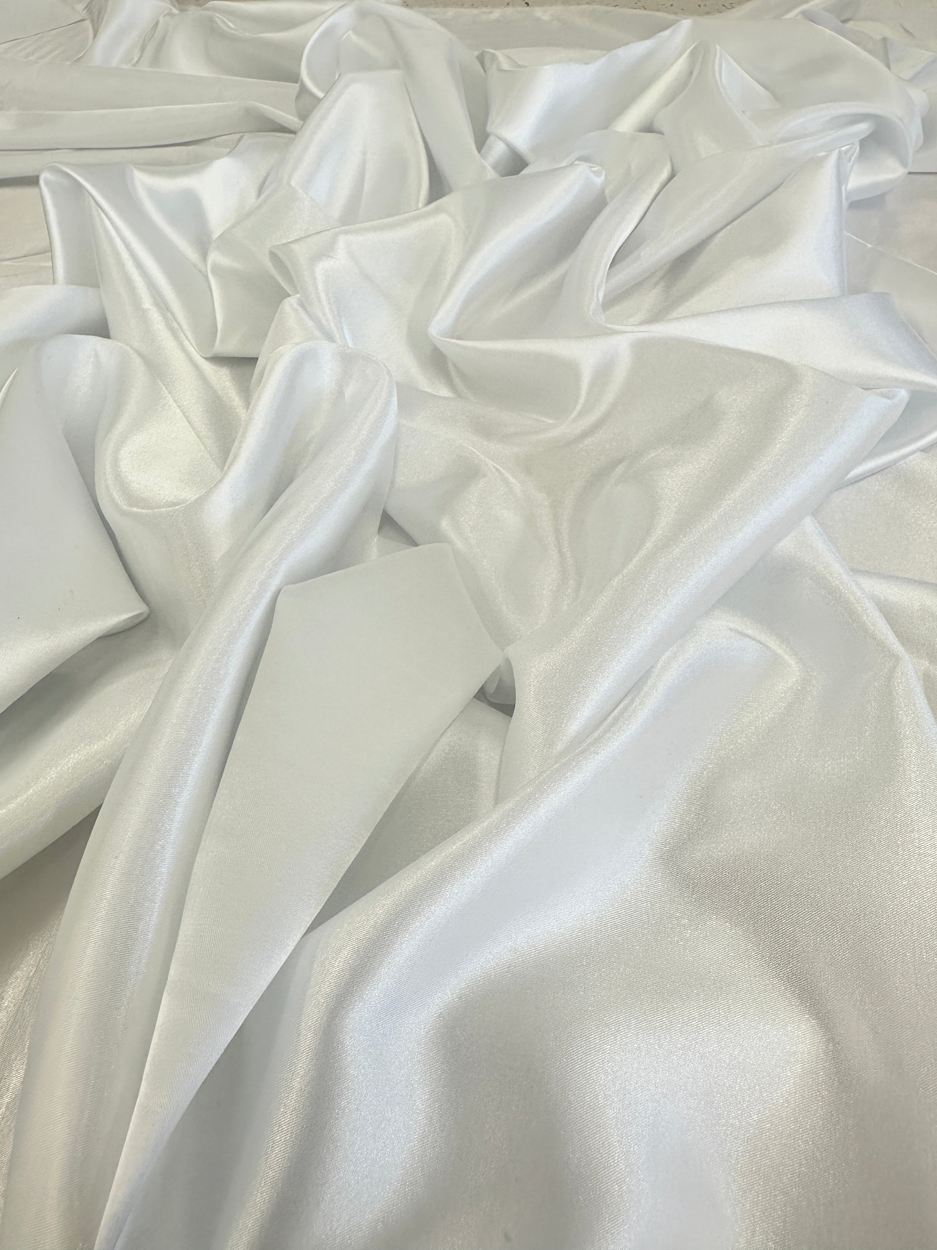 Off White Luxury Silky Satin, Shop Fabrics Online, Sewing, Fabric Store, Sewing Store, Cheap Fabric Store, Kiki Textiles, Textile by the Yard