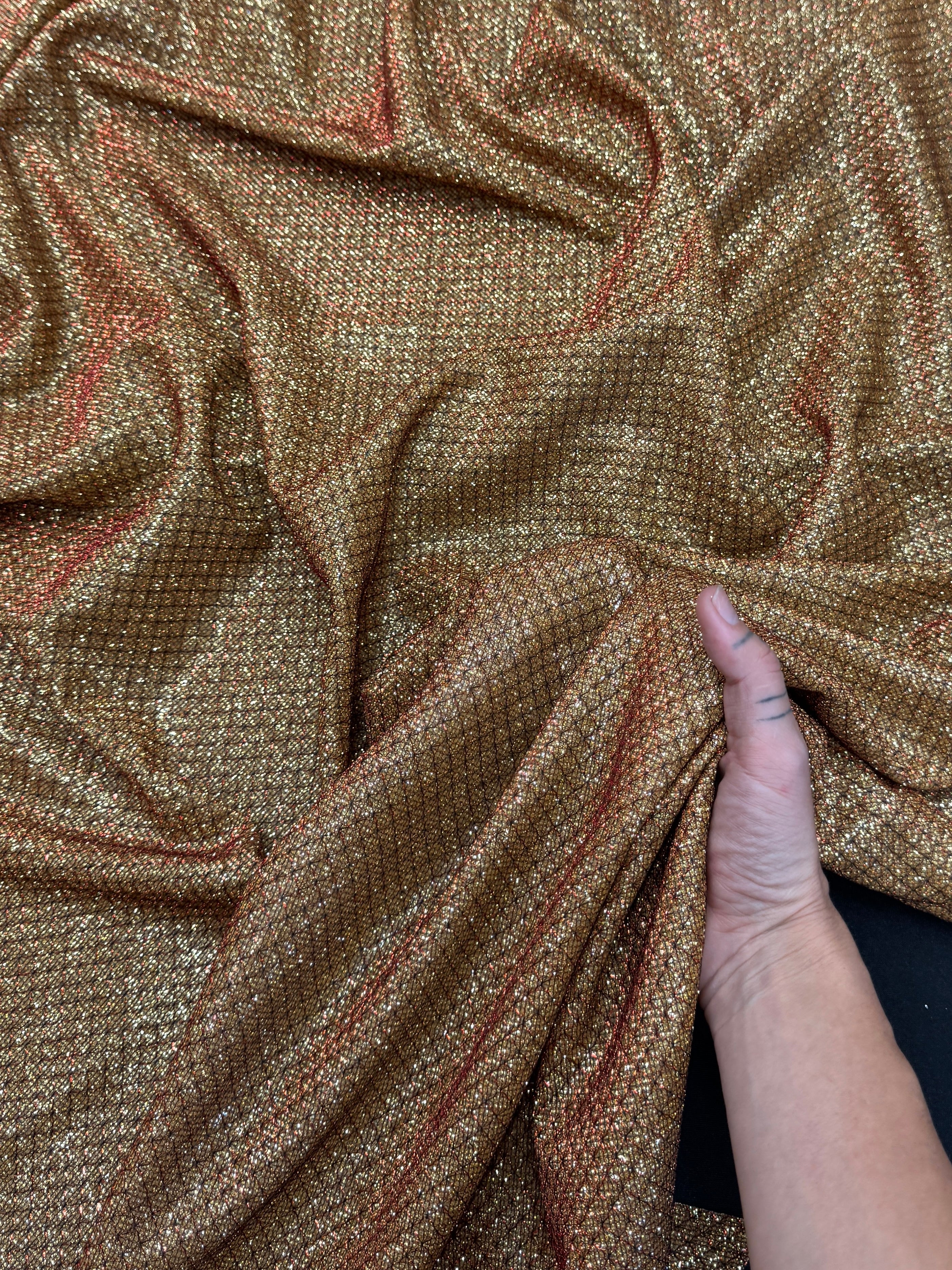 Antique Gold Crackle Shimmery Lurex, Fabric Store, Sewing Store, Cheap Fabric Store, Kiki Textiles, Textile by the Yard